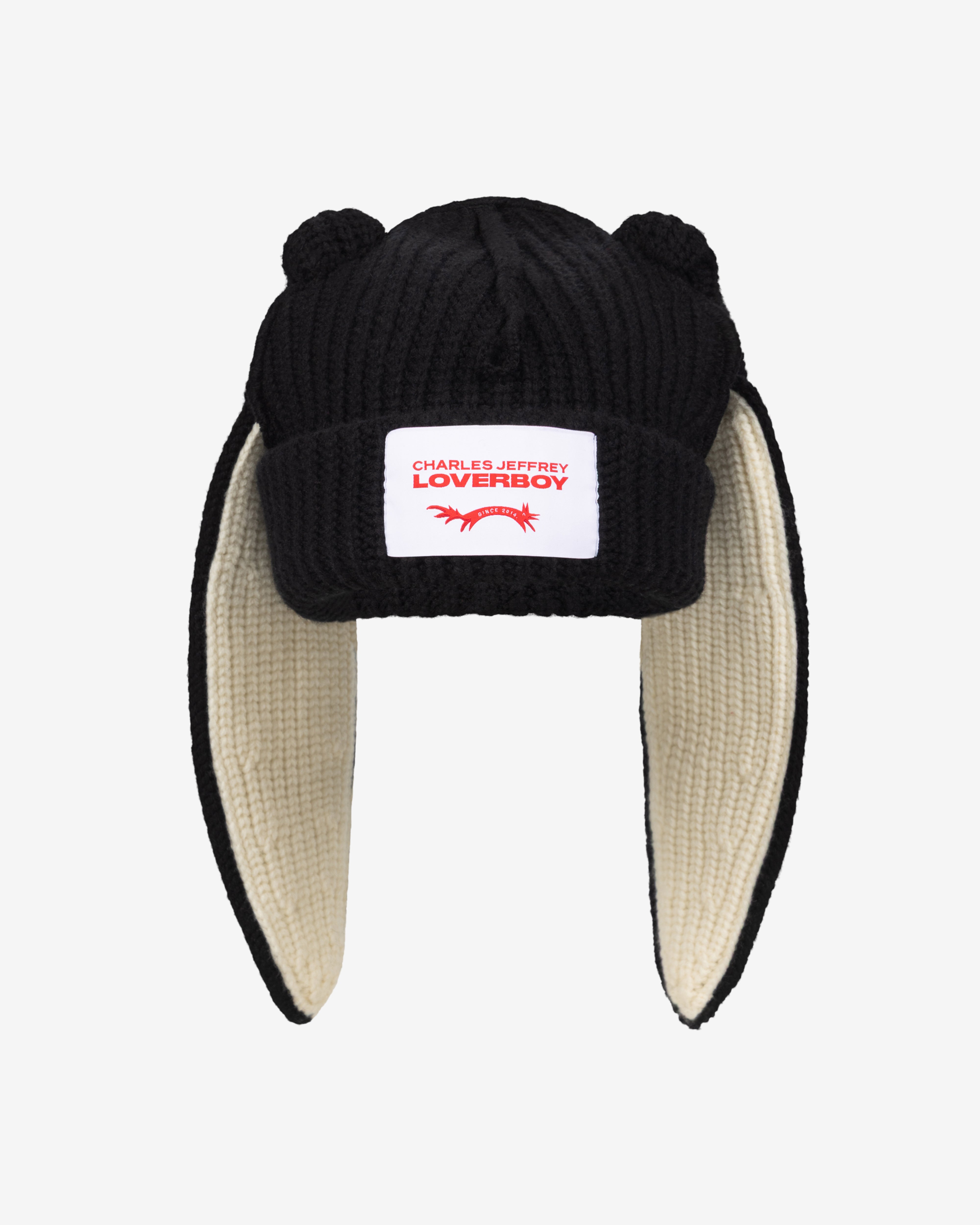 Charles Jeffrey: Men's Chunky Rabbit Beanie (Black) | DSMNY E-SHOP