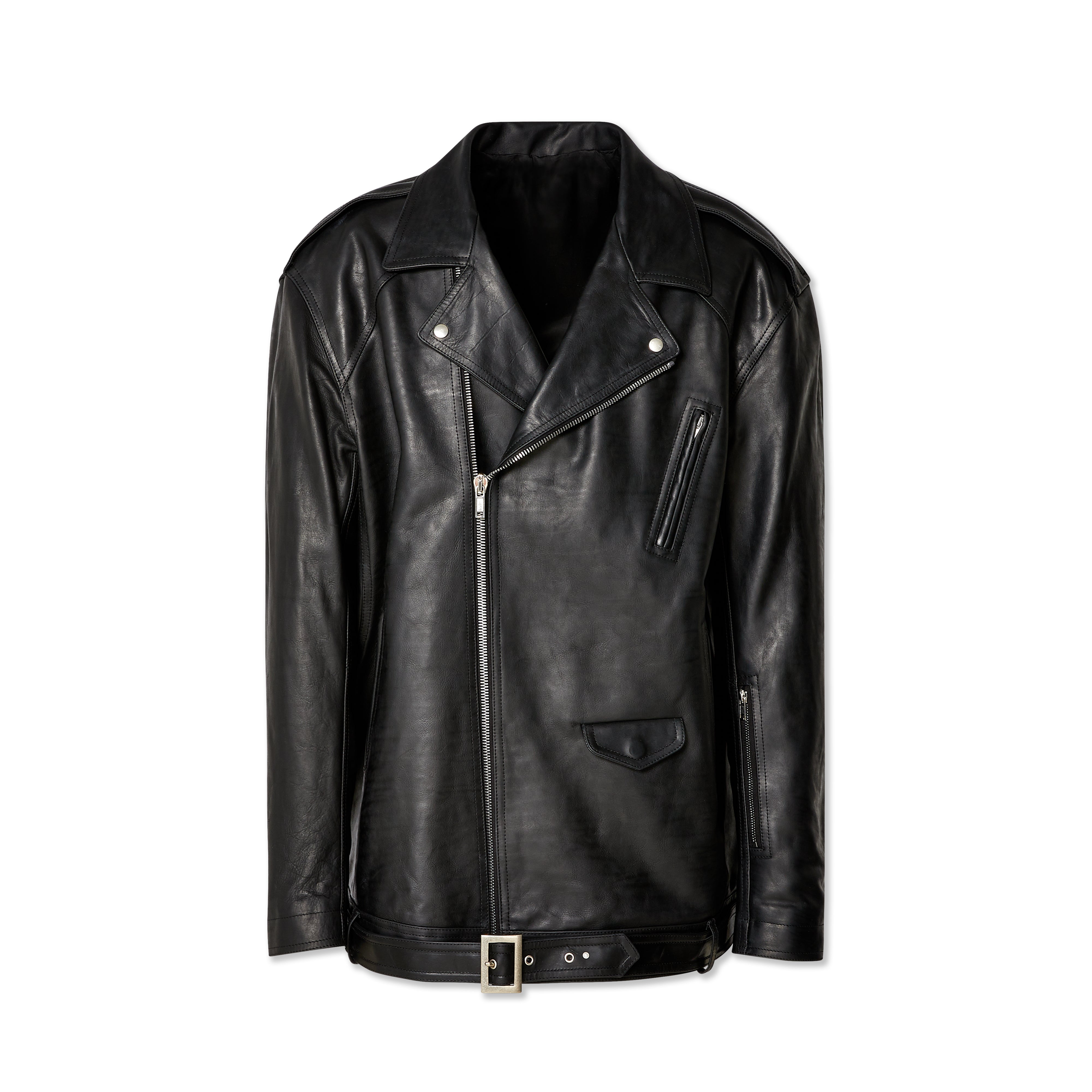 Rick Owens: Men's Jumbo Luke Stooges Leather Jacket (Black 