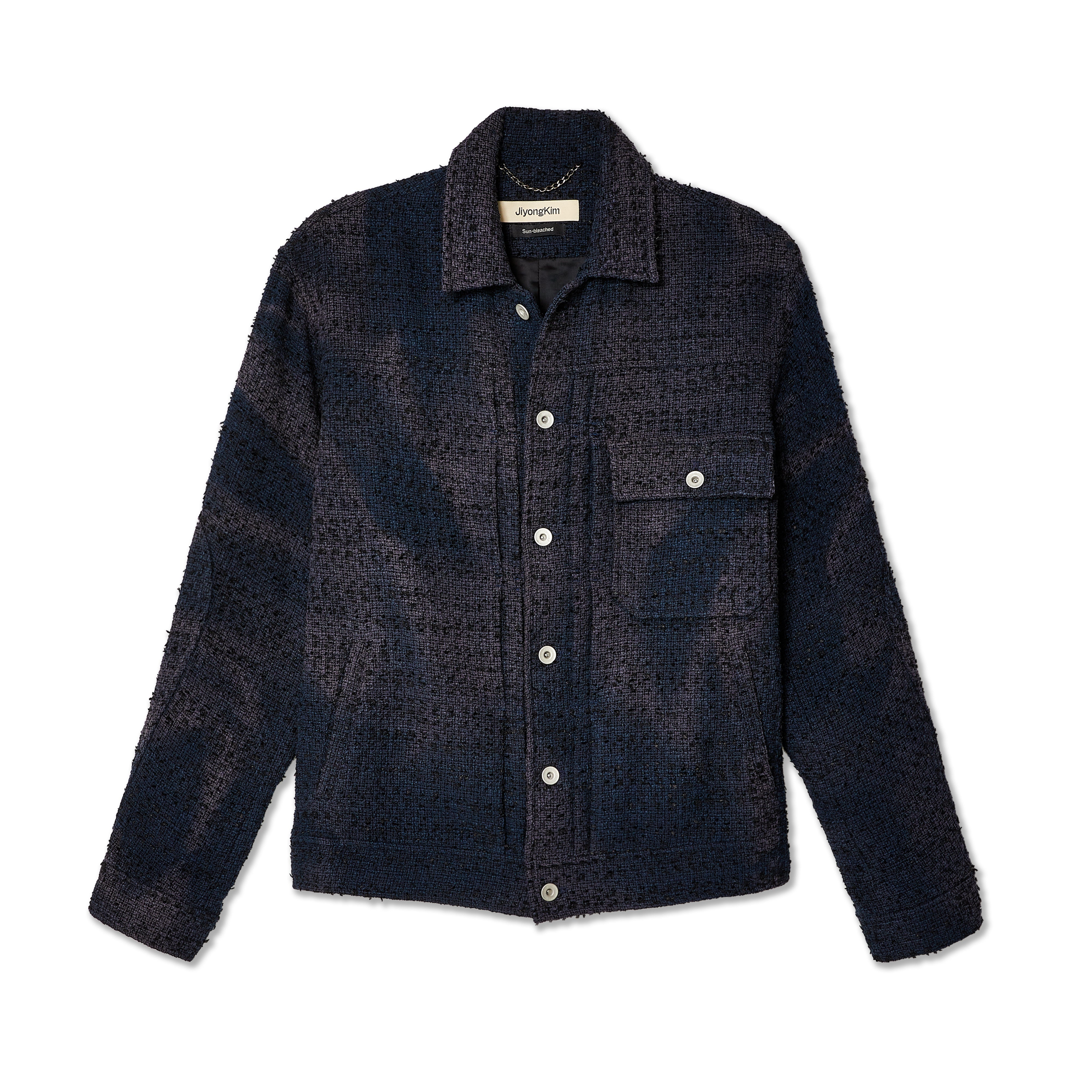 Jiyongkim - Men's Sunbleach Tweed Trucker Jacket - (Navy) – DSMNY