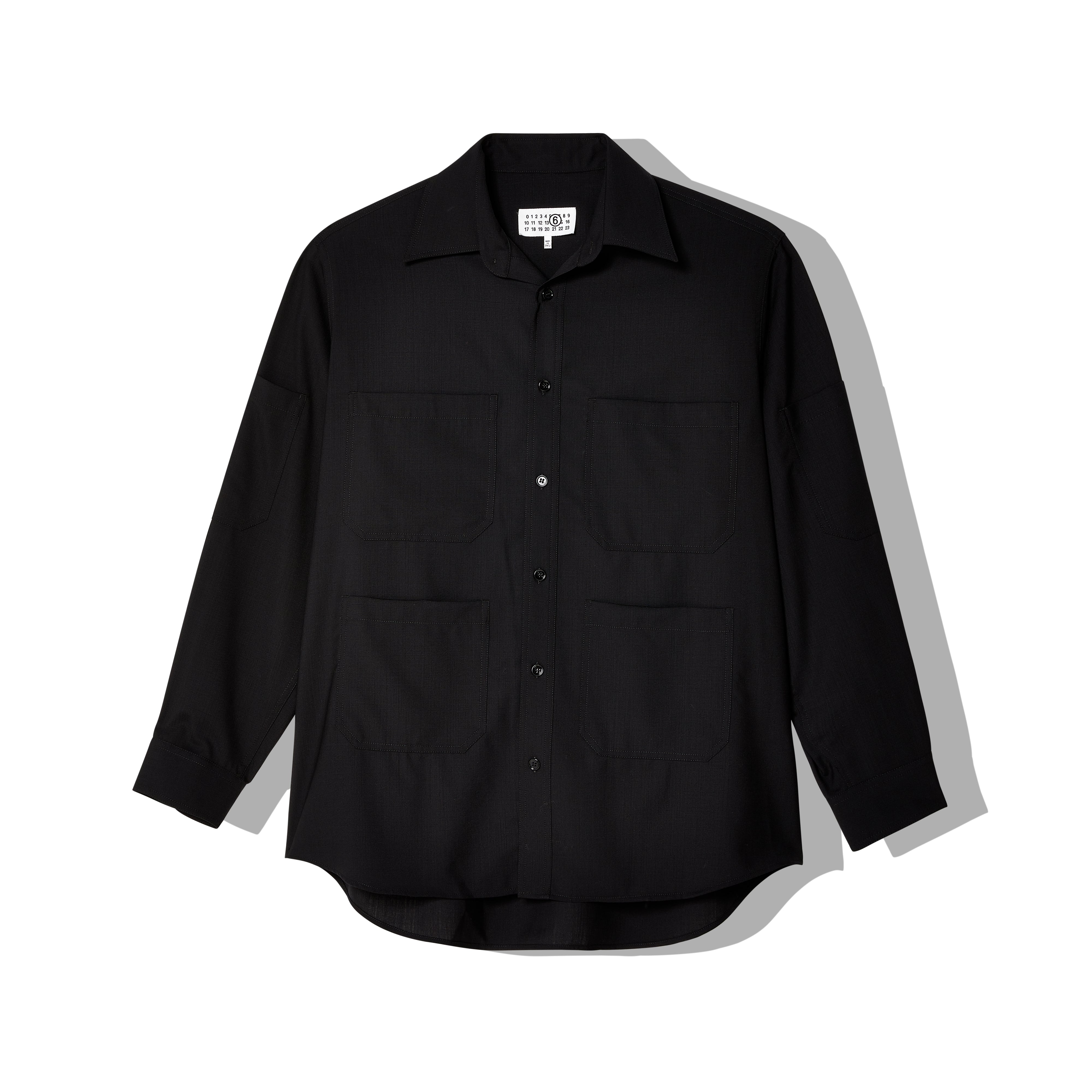 MM6 Maison Margiela: Men's Long-Sleeved Shirt (Black) | DSMNY E-SHOP