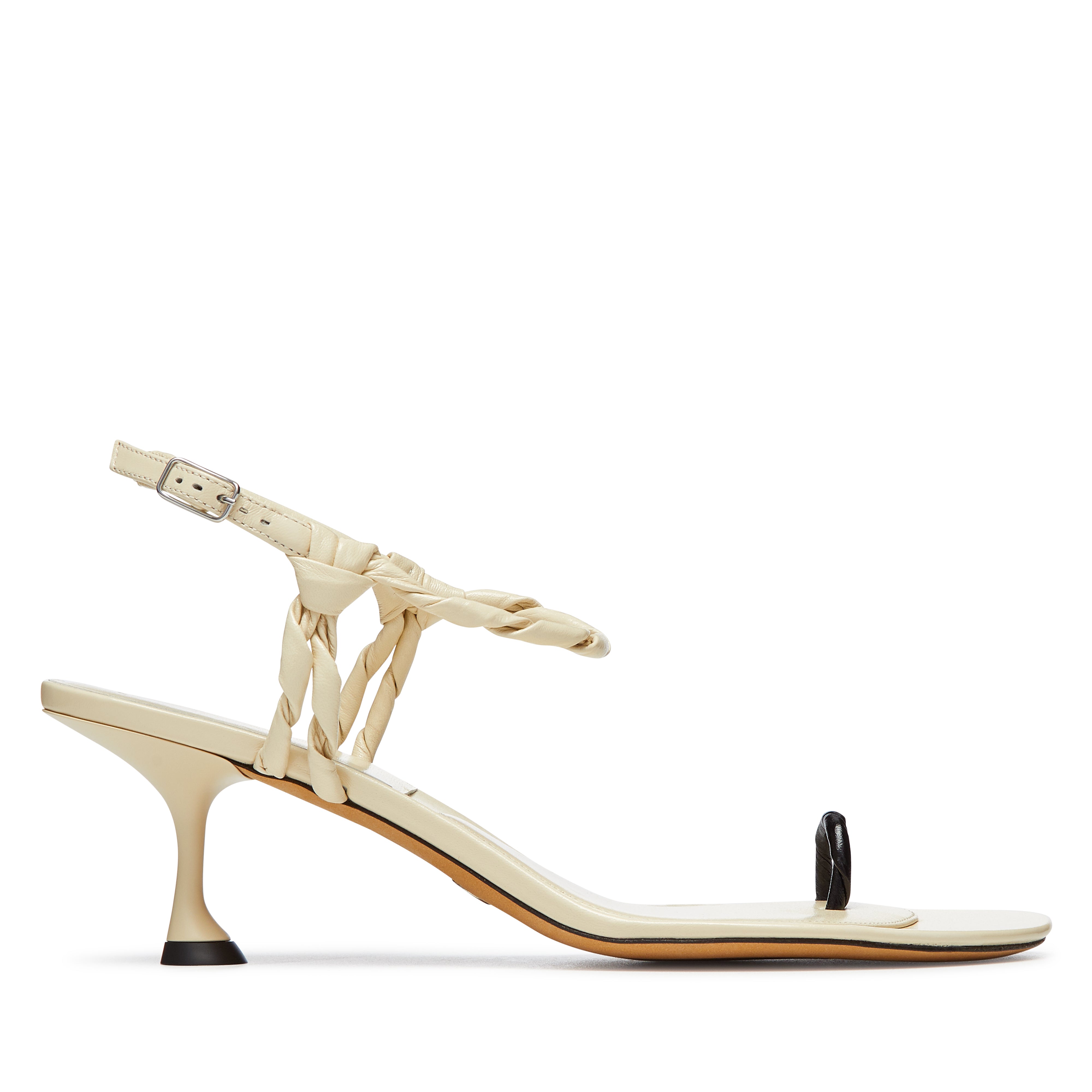 Proenza Schouler: Women's Tee Toe Ring Sandals (Cream/Black 