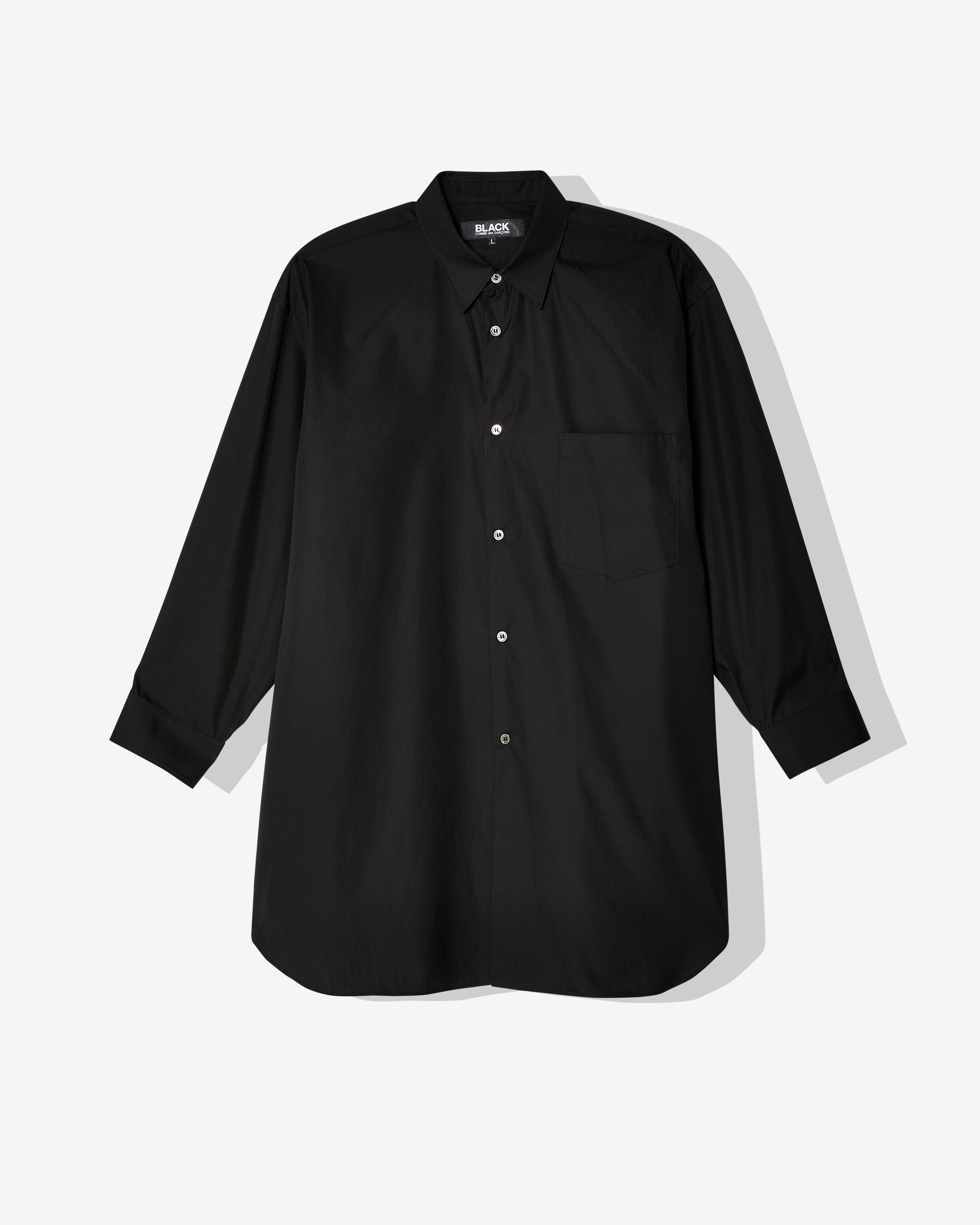 BLACK COMME DES GARÇONS - Polyester Detailed Shirt - (Black 