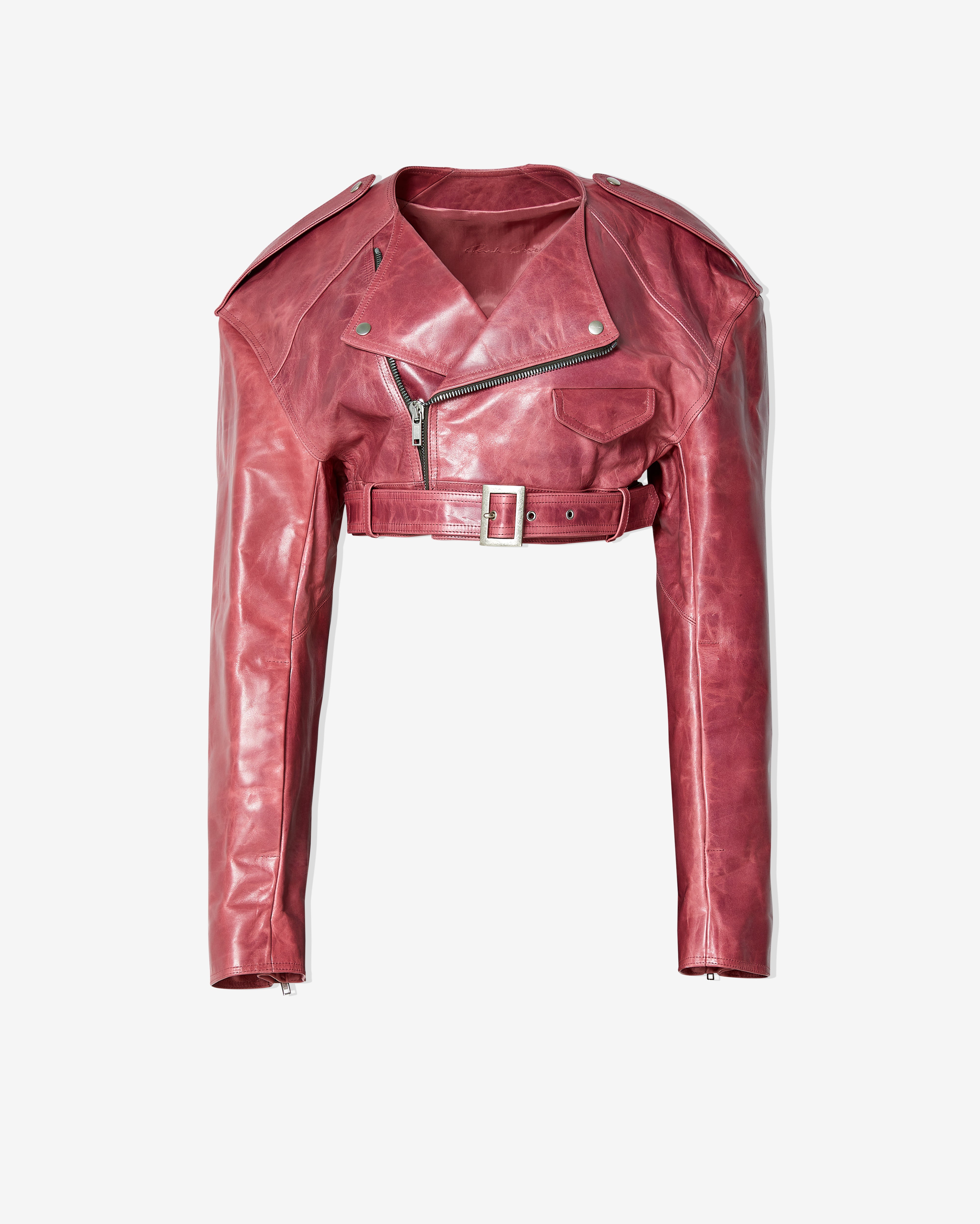 Rick Owens Pink Fogpocket Leather Jacket