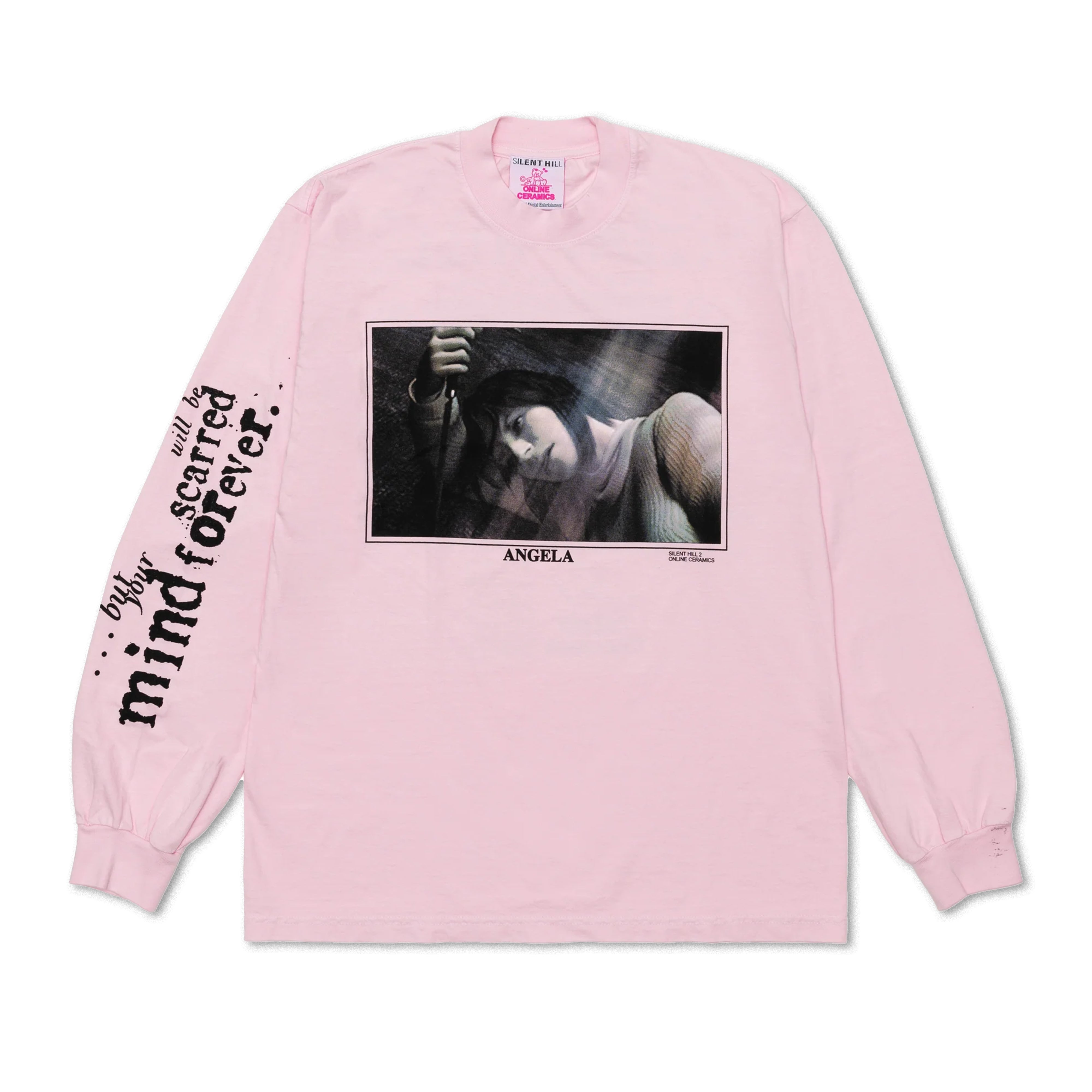 Online Ceramics: Men's Silent Hill 2 Angela LS Tee (Pink) | DSMNY