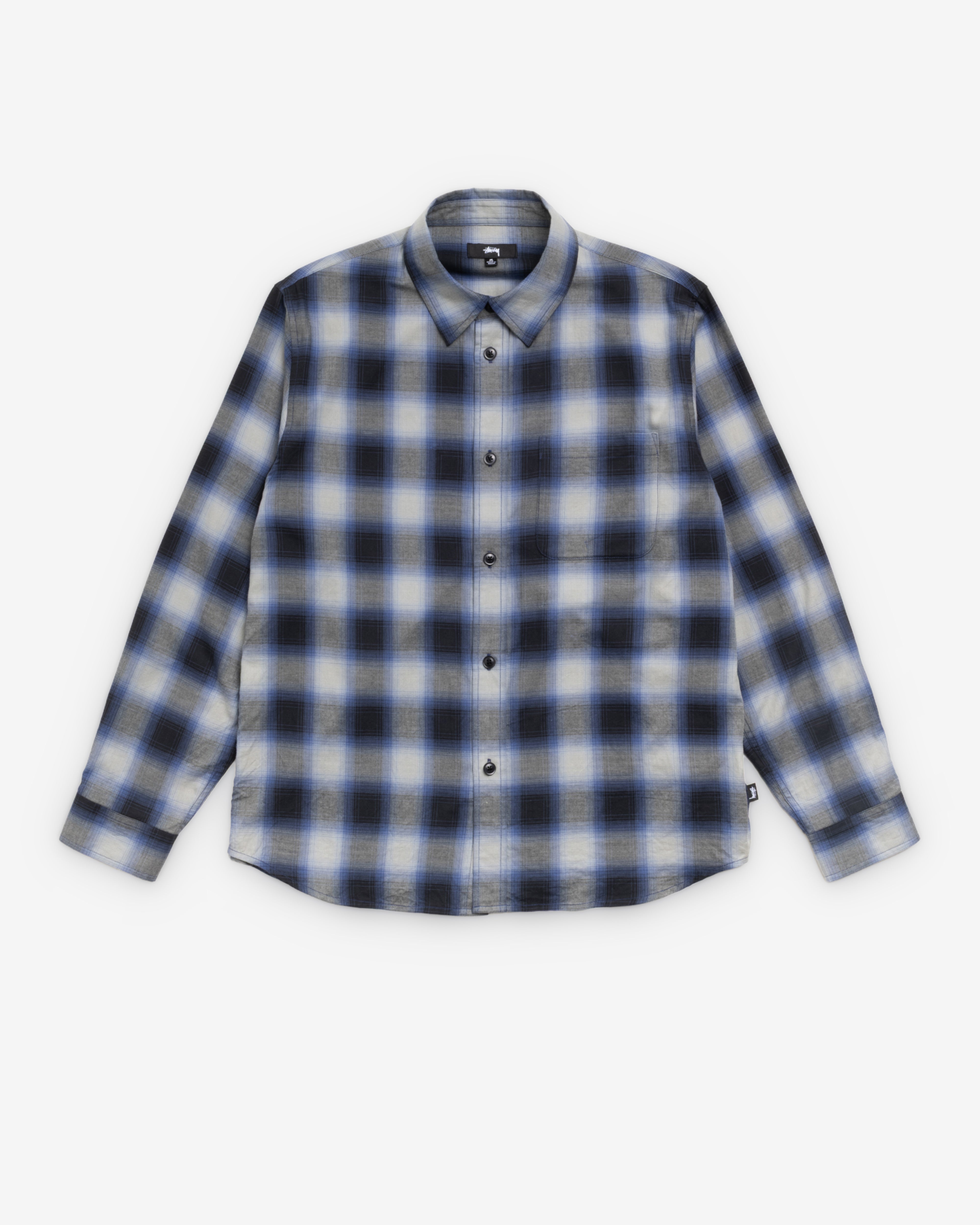 Stussy Beach Plaid Shirt ステューシー ブラック L Stüssy: Men's Beach Ombre Plaid Shirt (Black) | DSMNY E-SHOP