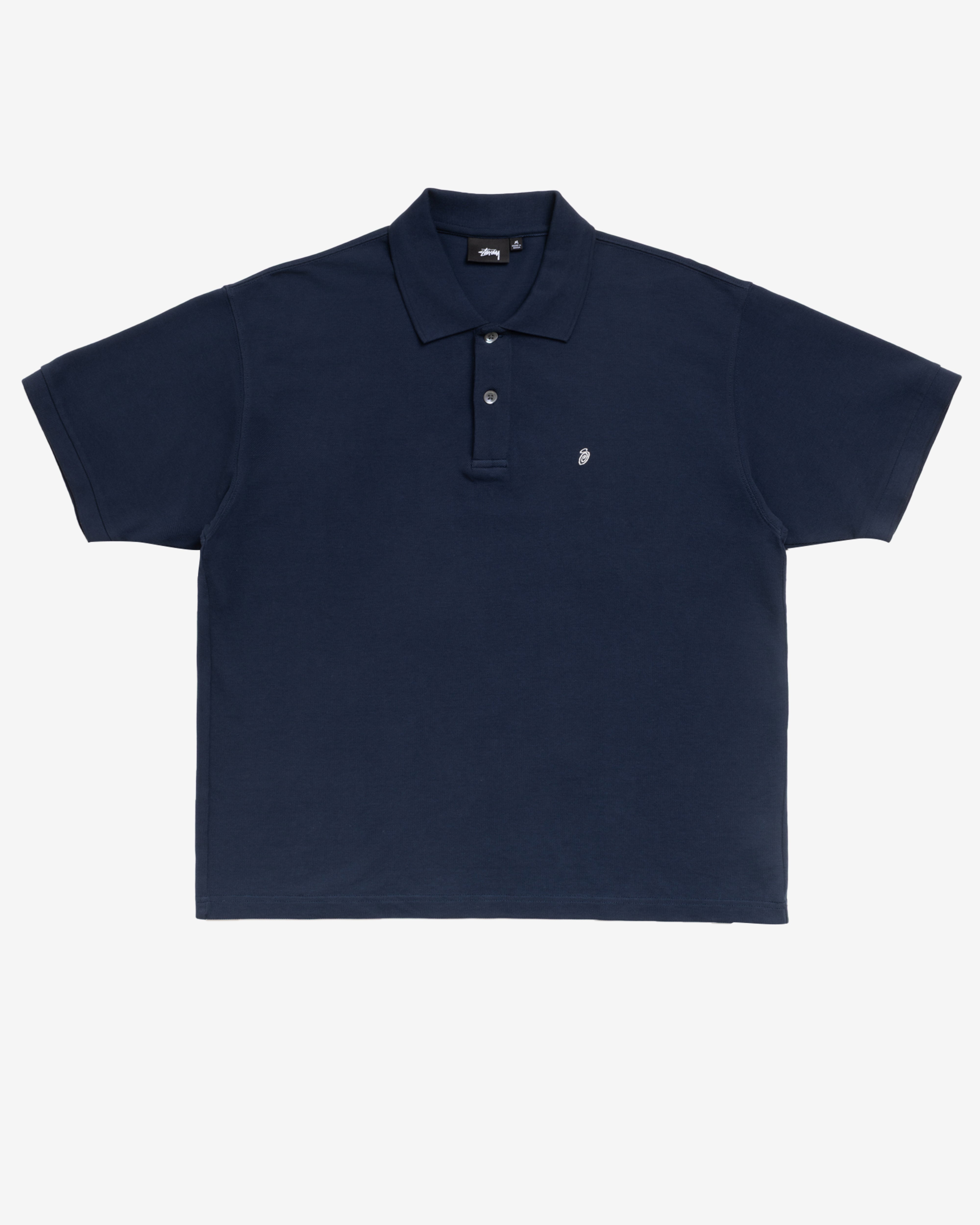 Stüssy: Men's Classic Pique Polo (Navy) | DSMNY E-SHOP