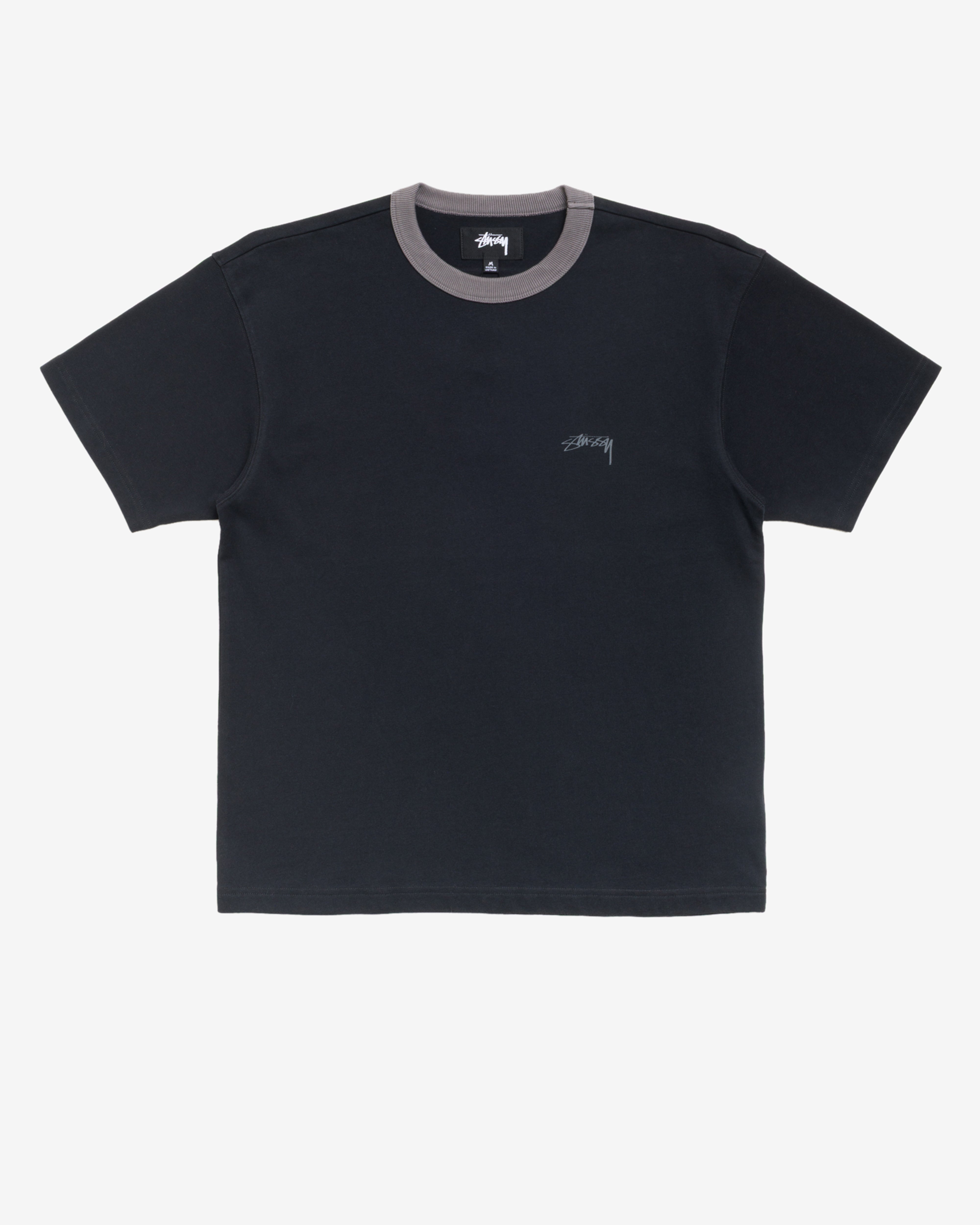 Stüssy: Men's SS Ringer Tee (Black) | DSMNY E-SHOP