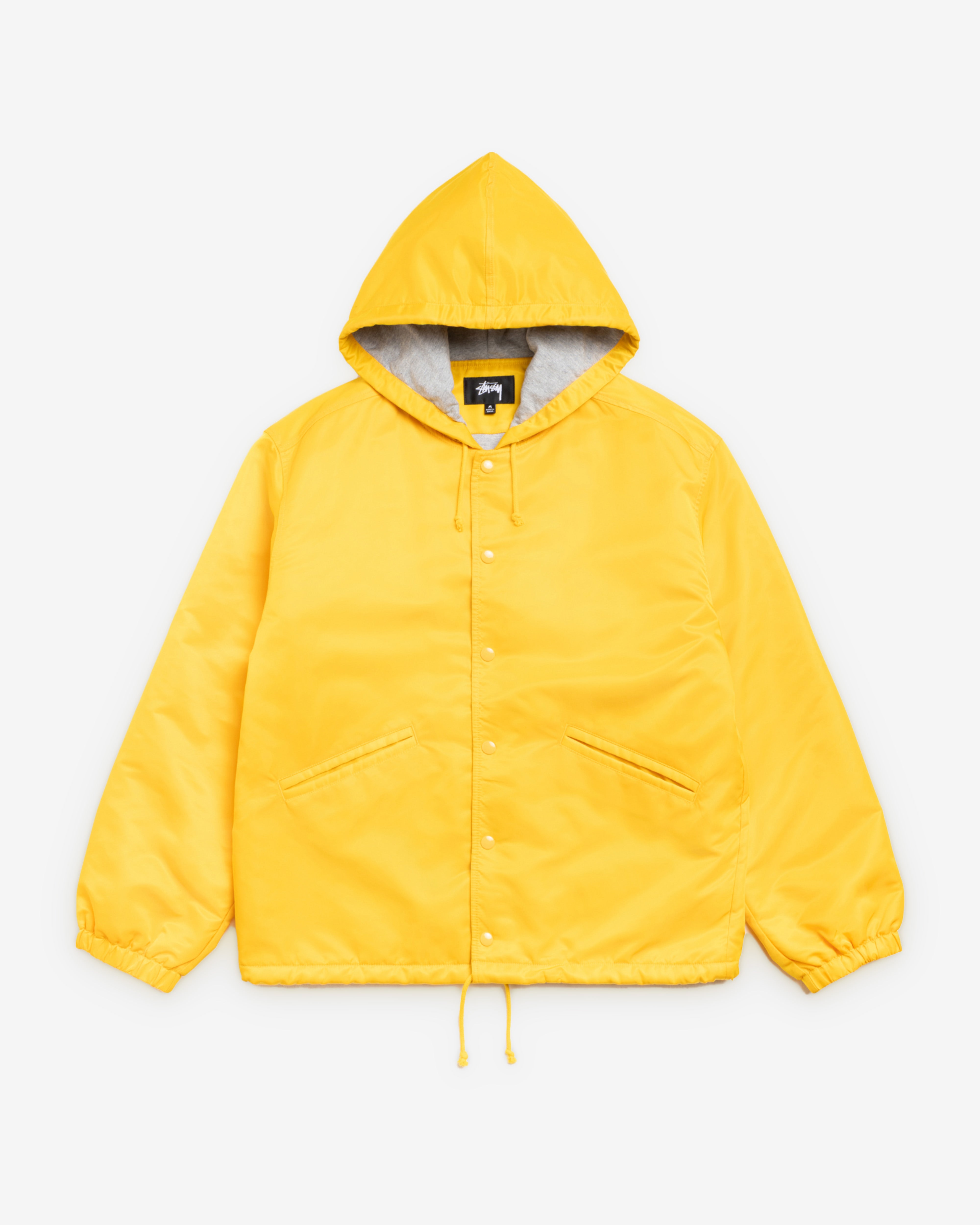 Stüssy: Men's Hooded Coaches Jacket (Yellow) | DSMNY E-SHOP