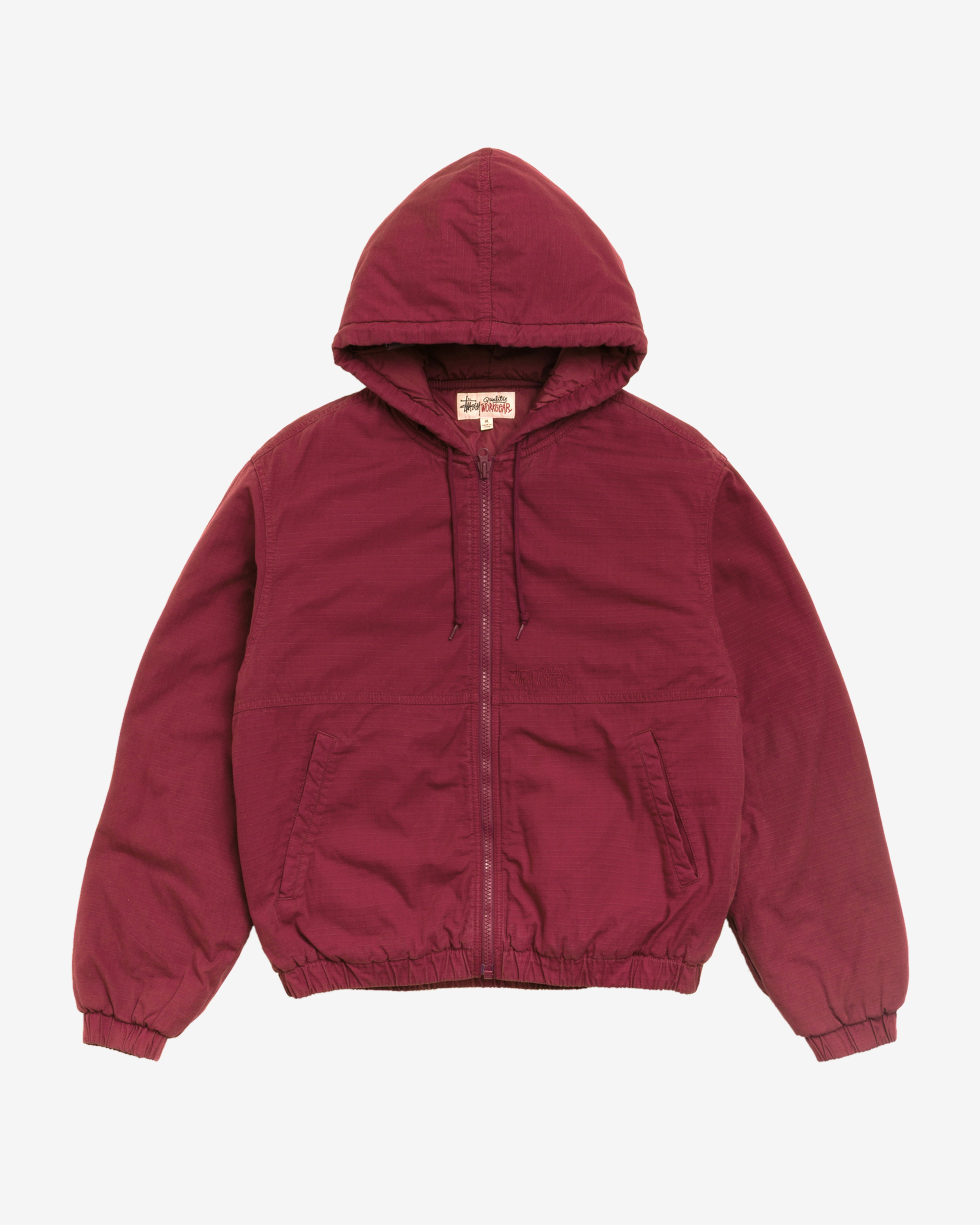 Stussy ジャケット ボルドー Stüssy: Men's Ripstop Work Jacket (Burgundy) | DSMNY E-SHOP