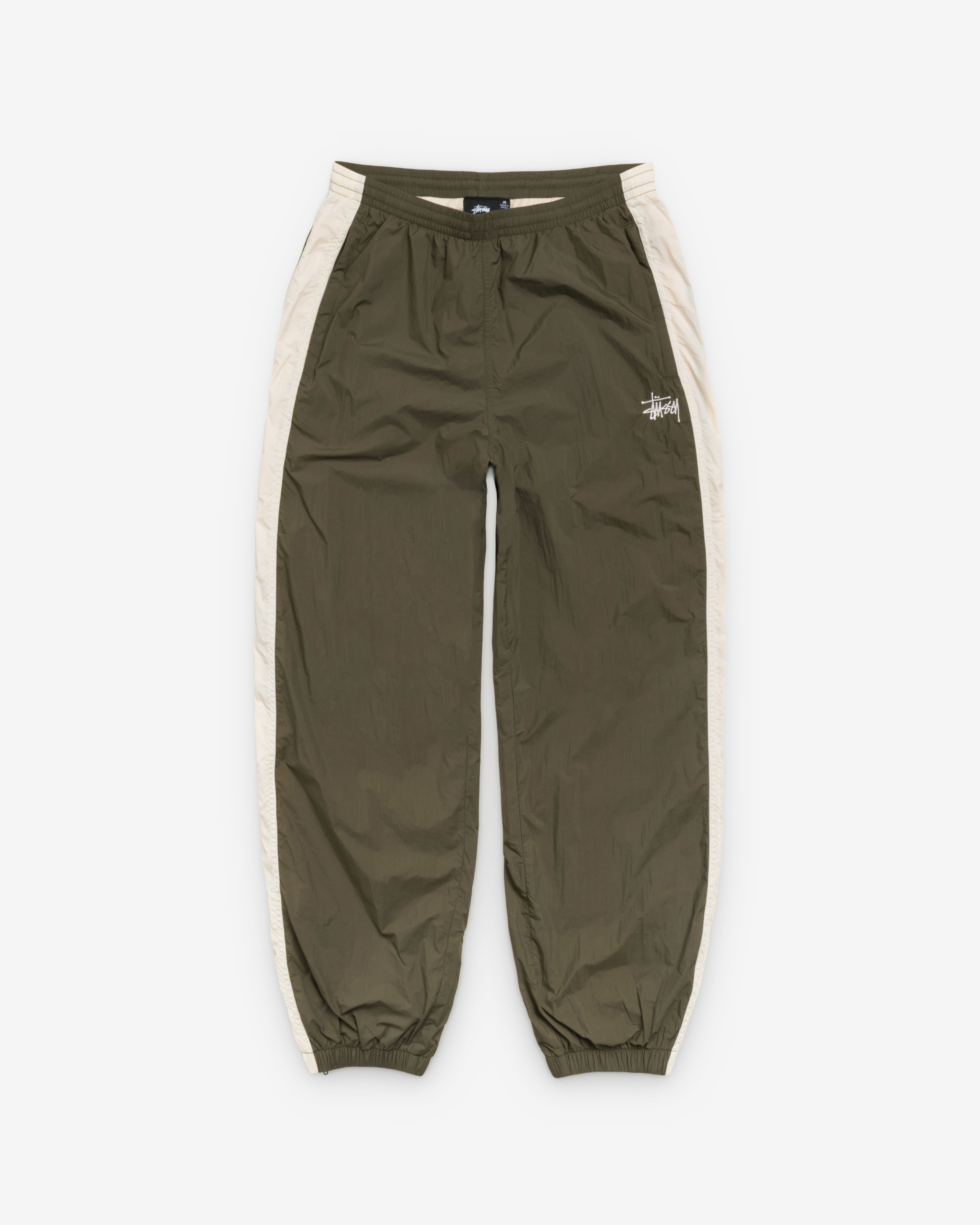 Stüssy: Men's Side Stripe Track Pant (Olive) | DSMNY E-SHOP