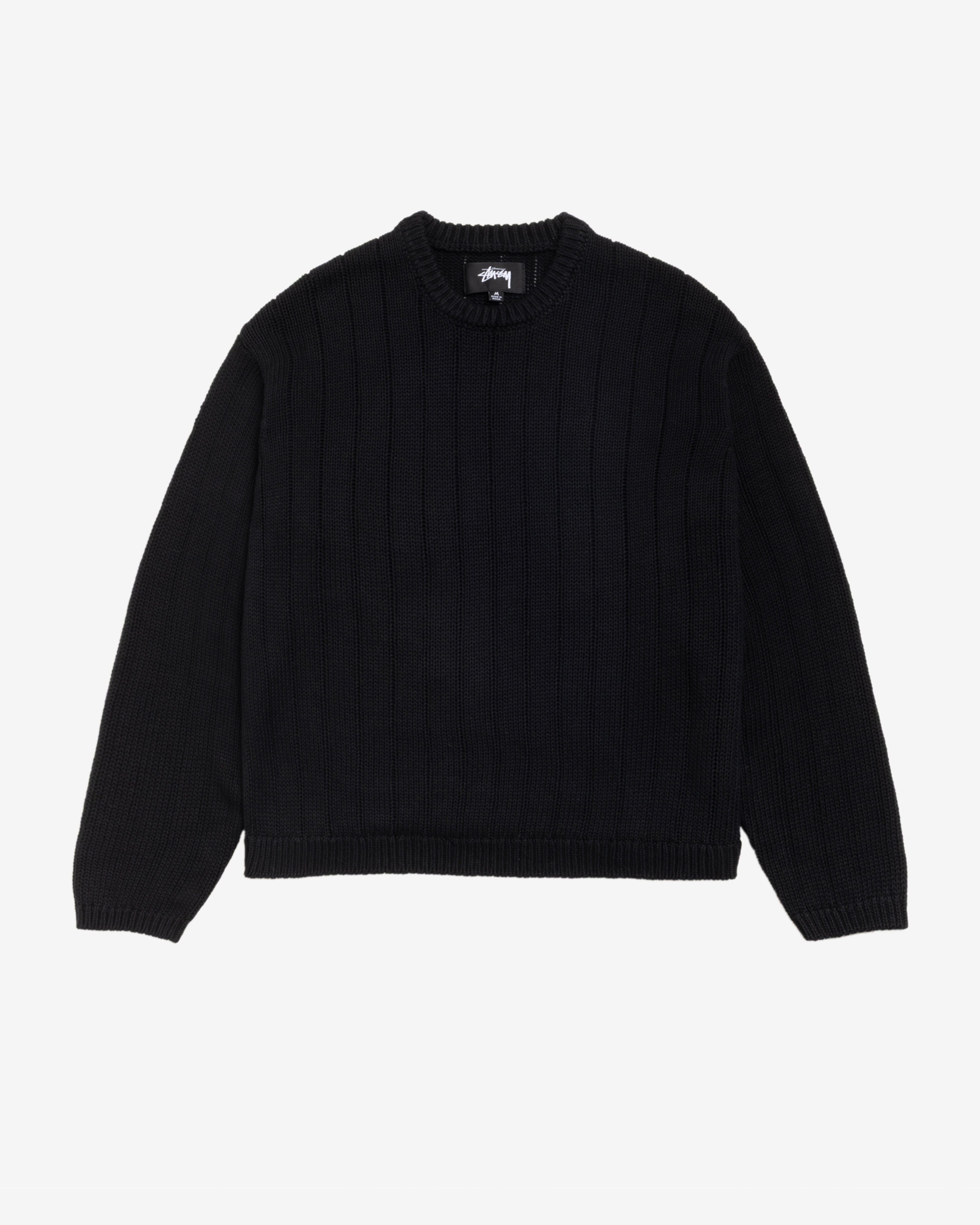 Stüssy: Men's Buana Logo Sweater (Black) | DSMNY E-SHOP