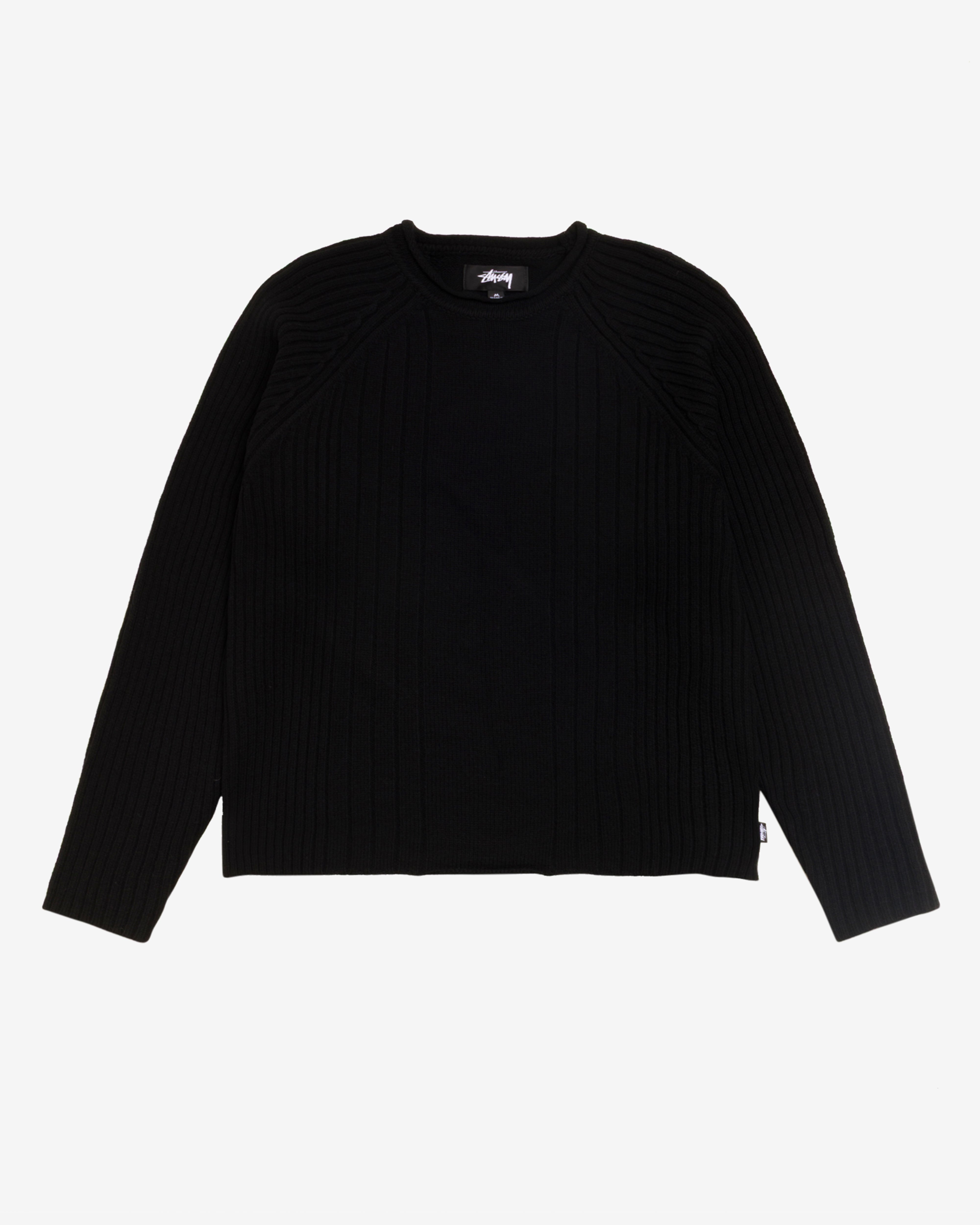 Stüssy: Men's Merino Roll Neck Sweater (Black) | DSMNY E-SHOP