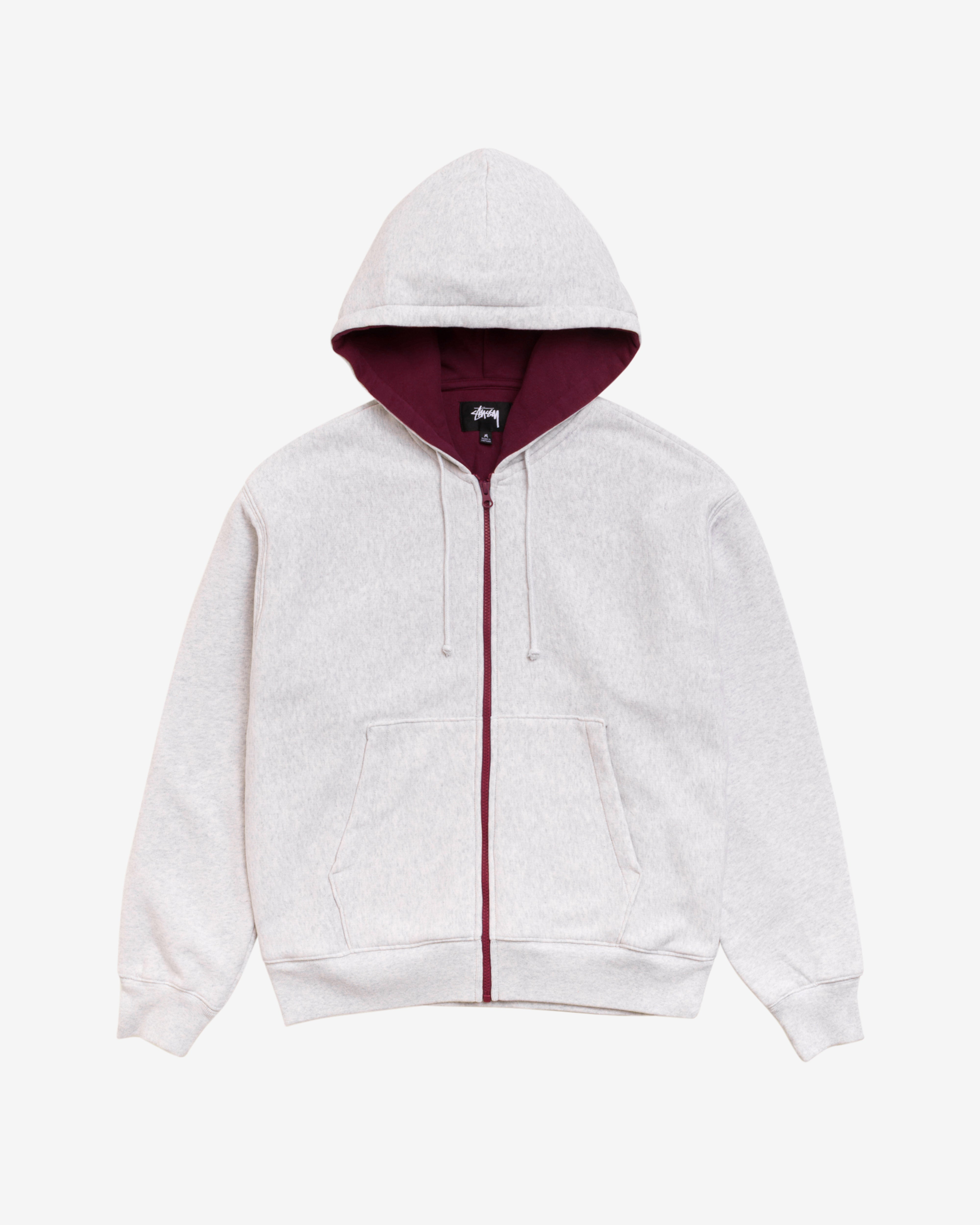 Stussy double zip knit Sサイズ Stüssy: Men's Double Faced Zip Hoodie (Ash Heather) | DSMNY E-SHOP