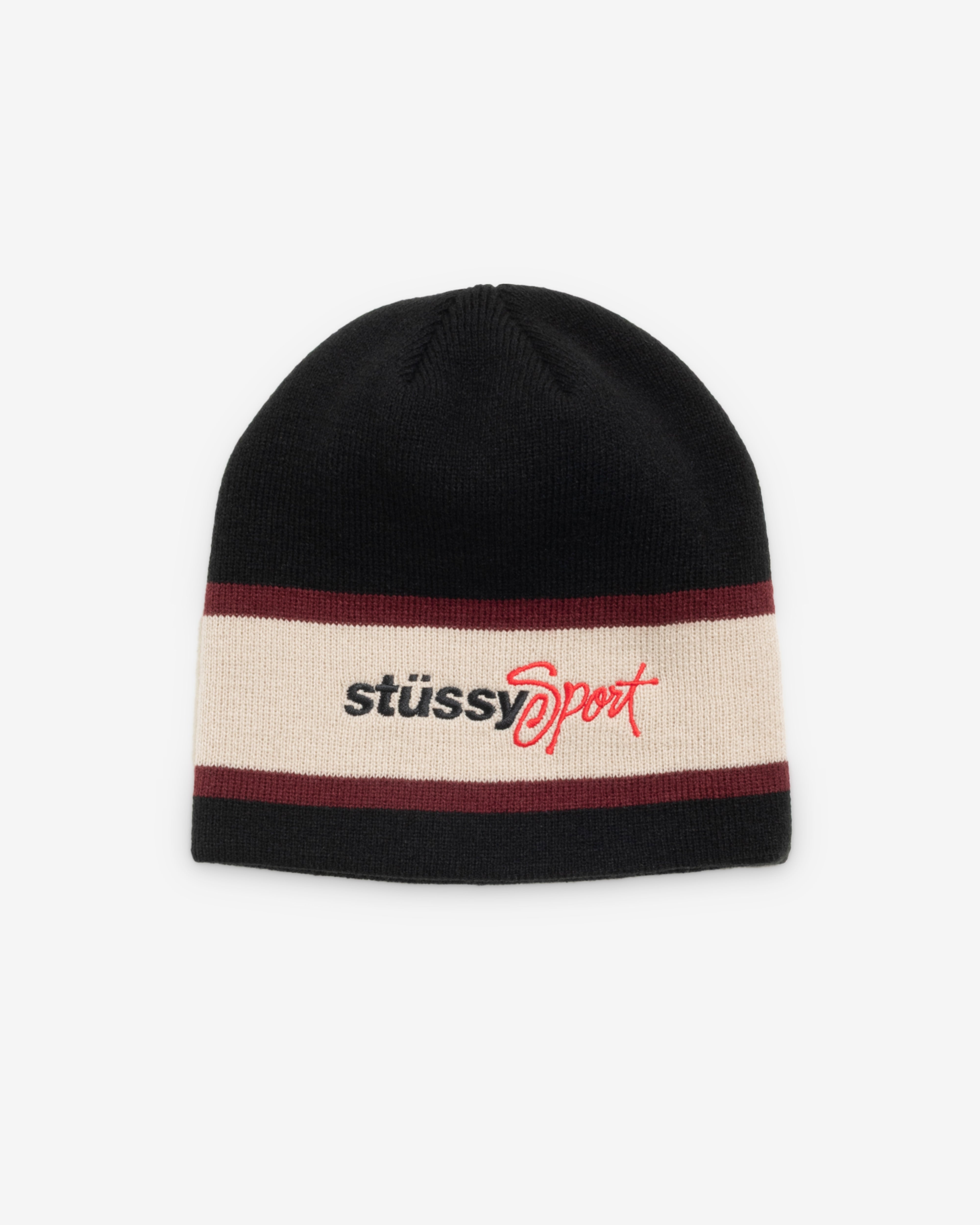Stüssy: Men's Stüssy Sport Stripe Skullcap (Black) | DSMNY E-SHOP