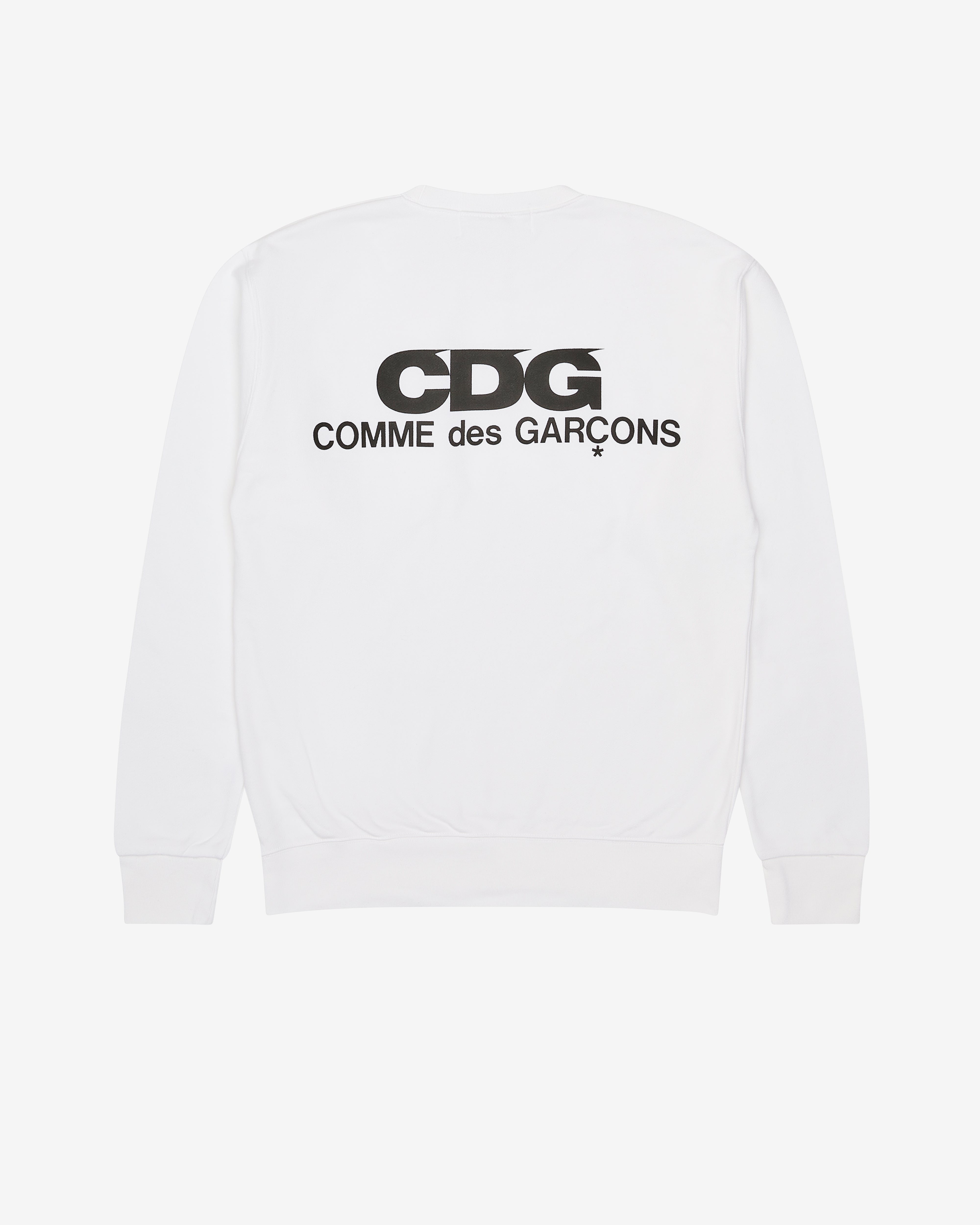 CDG: Logo Crew Neck Sweatshirt (White) | DSMNY E-SHOP