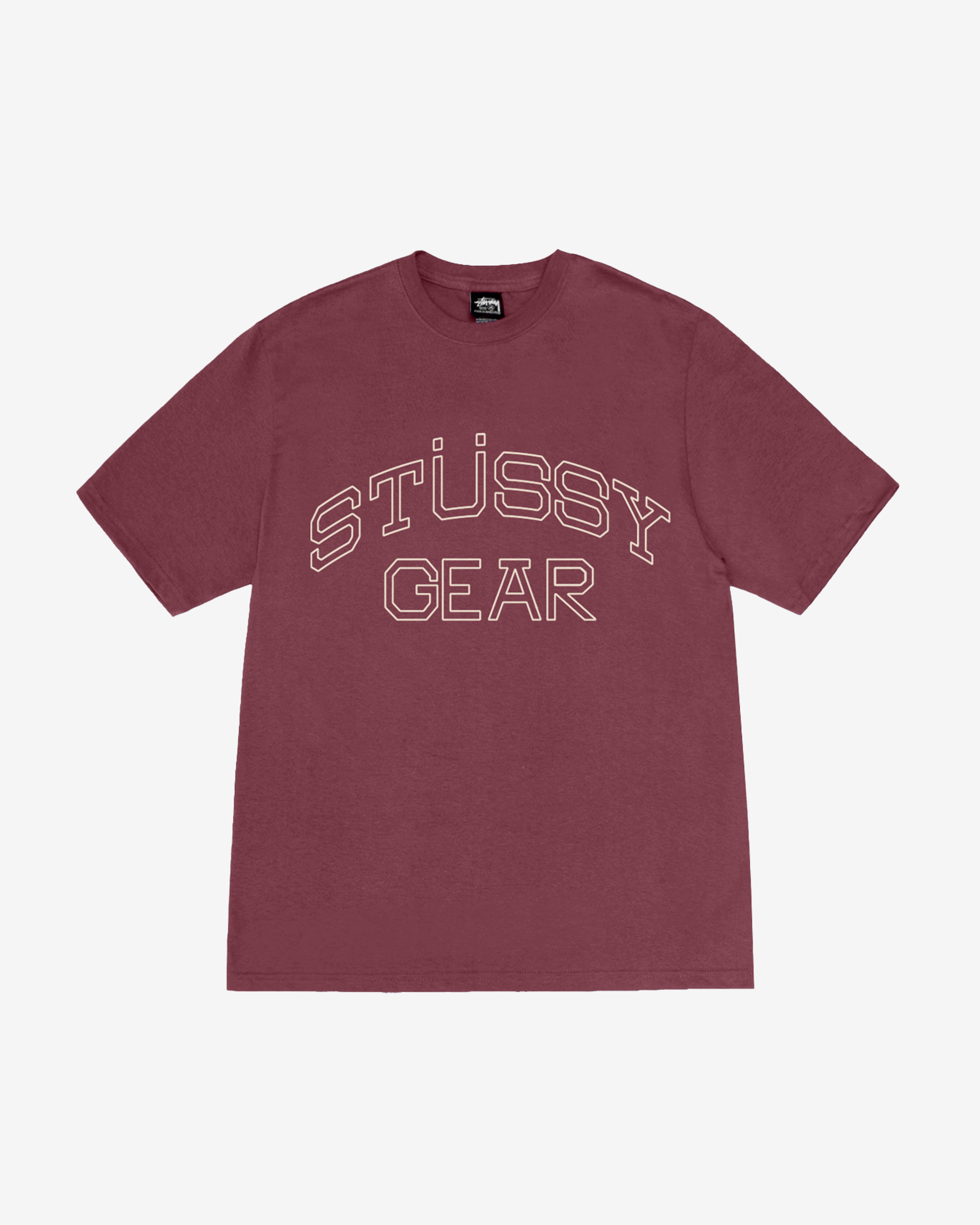 Stüssy: Men's Stüssy Gear T-Shirt (Oxblood) | DSMNY E-SHOP