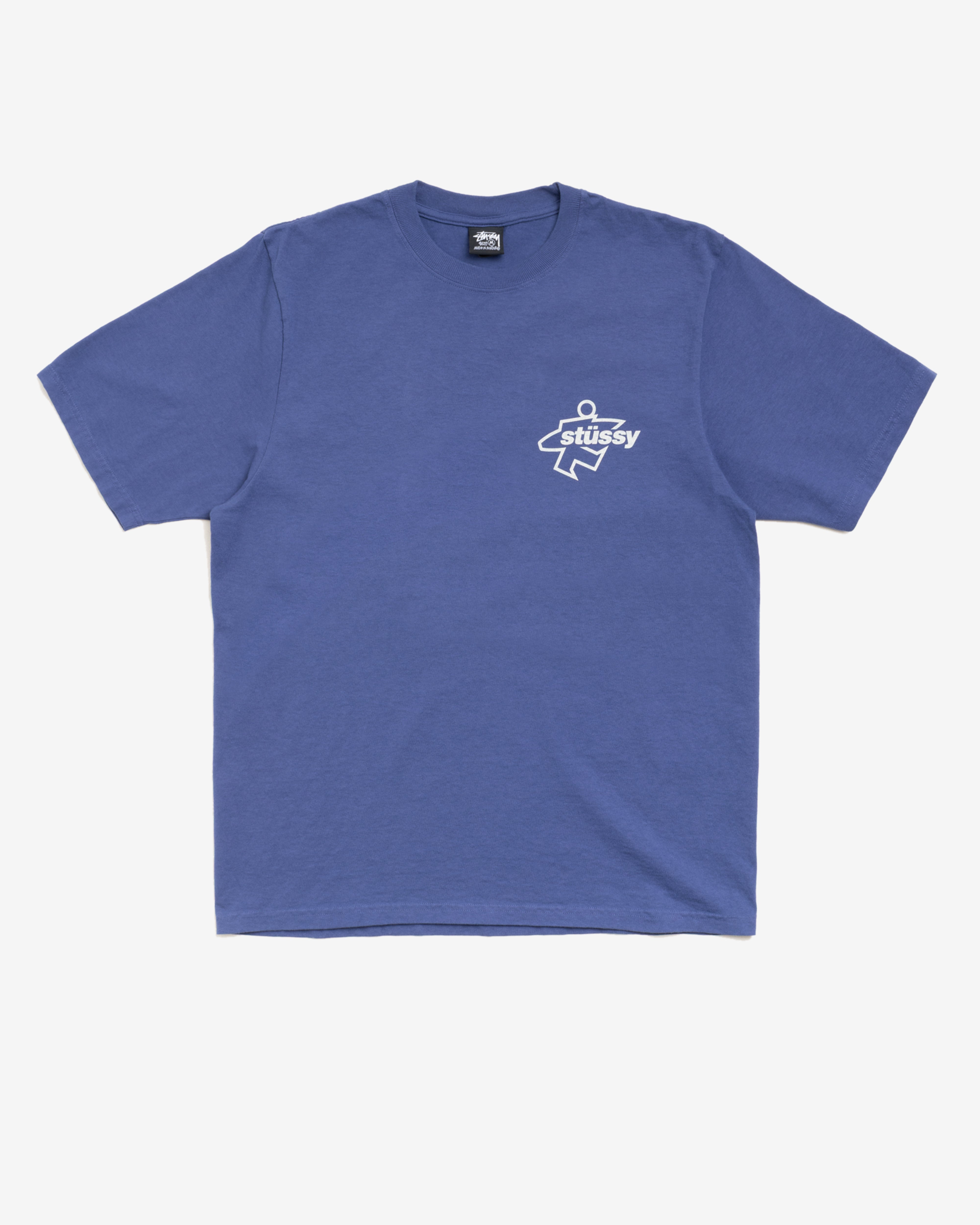 Stüssy: Men's Surf Size Pigment Dyed Tee (Indigo) | DSMNY E-SHOP