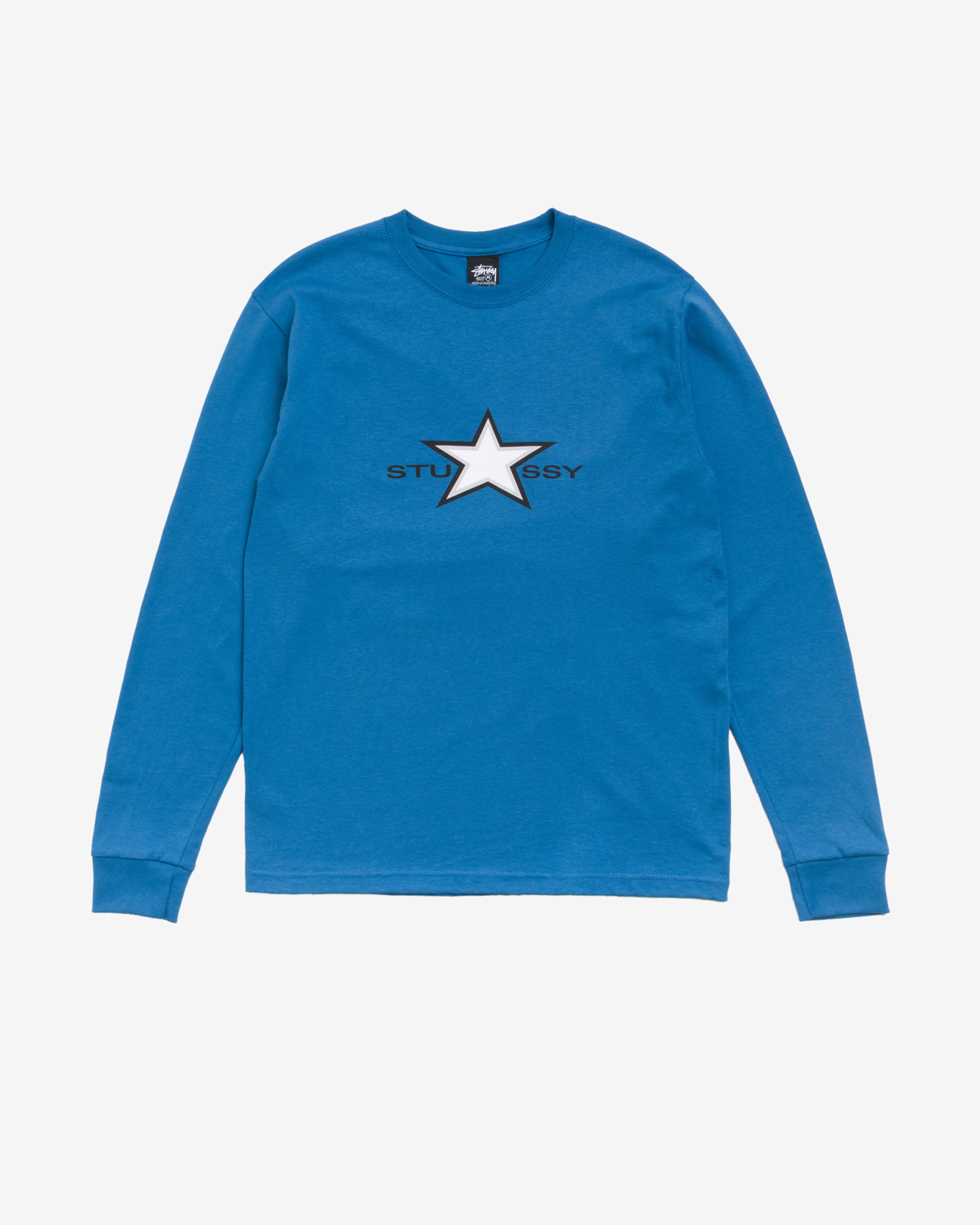 Stüssy: Men's Stussy Star LS Tee (Blue) | DSMNY E-SHOP
