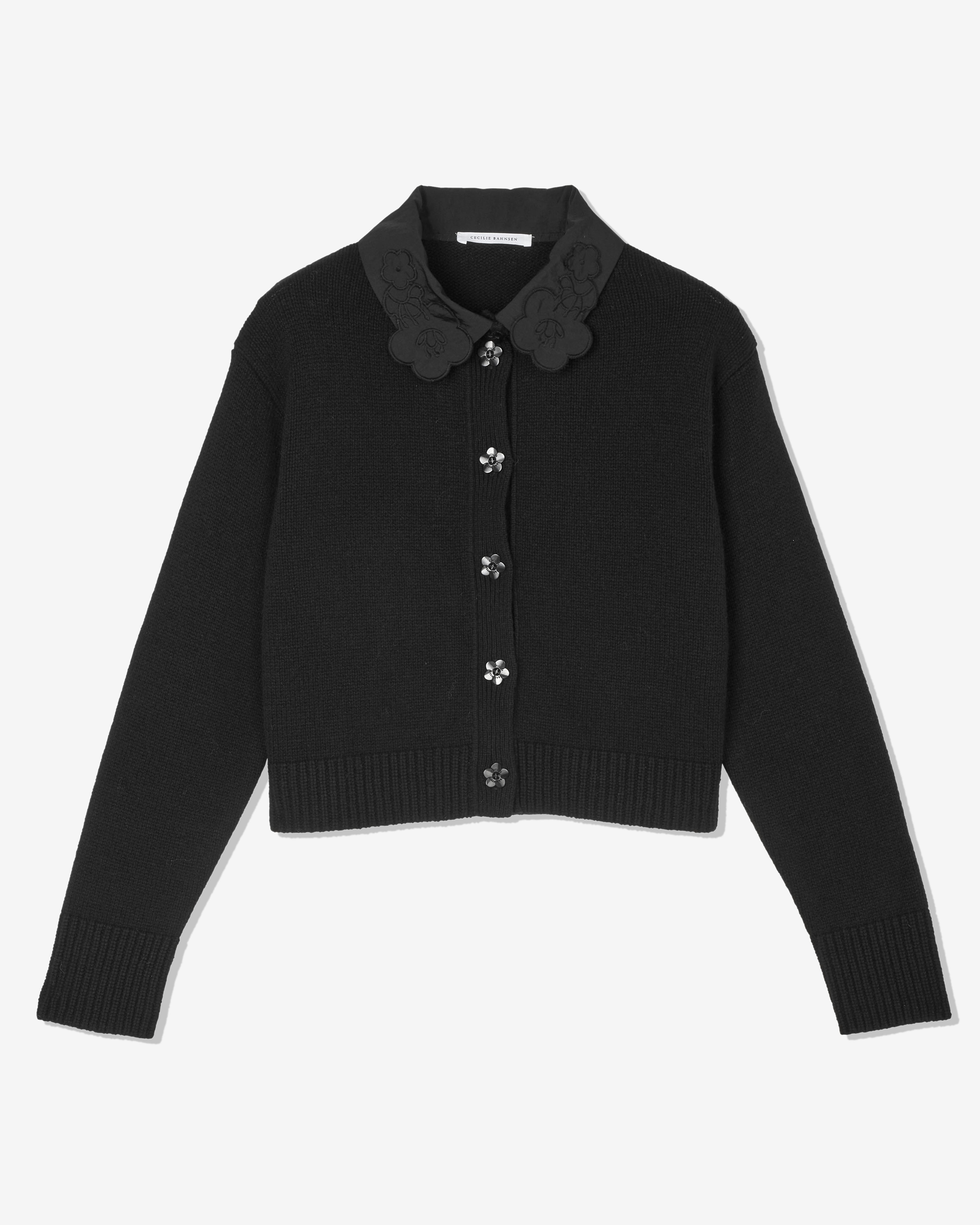 Cecilie Bahnsen: Women's Bibi Cardigan (Black) | DSMNY E-SHOP Cecilie Bahnsen: Women's Bibi Cardigan (Black) | DSMNY E-SHOP