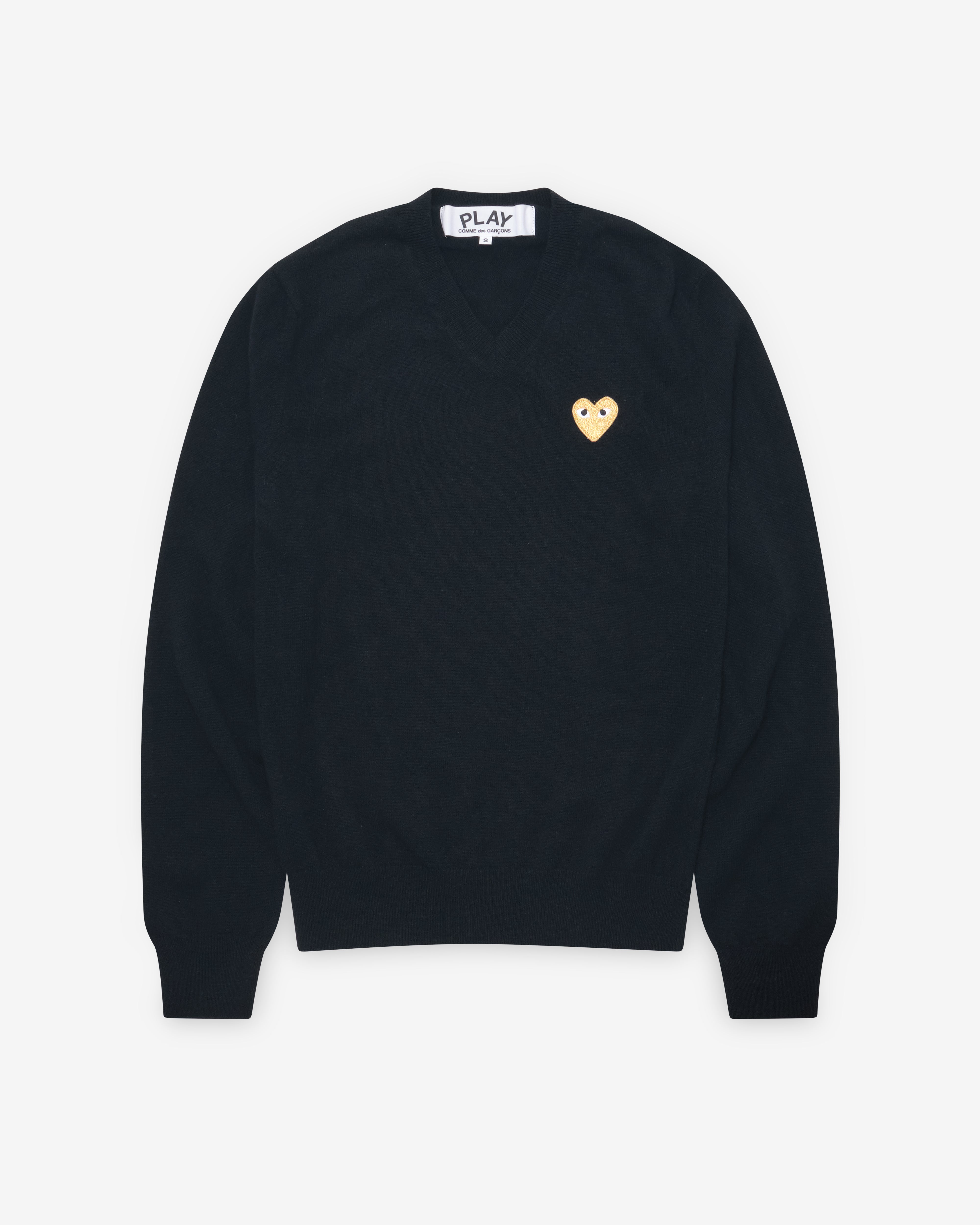 【定価36,300円】PLAY COMME DES GARÇONS /ポロニット Play Comme des Garçons: Double Eye V Neck Sweater (Pink) | DSMNY E