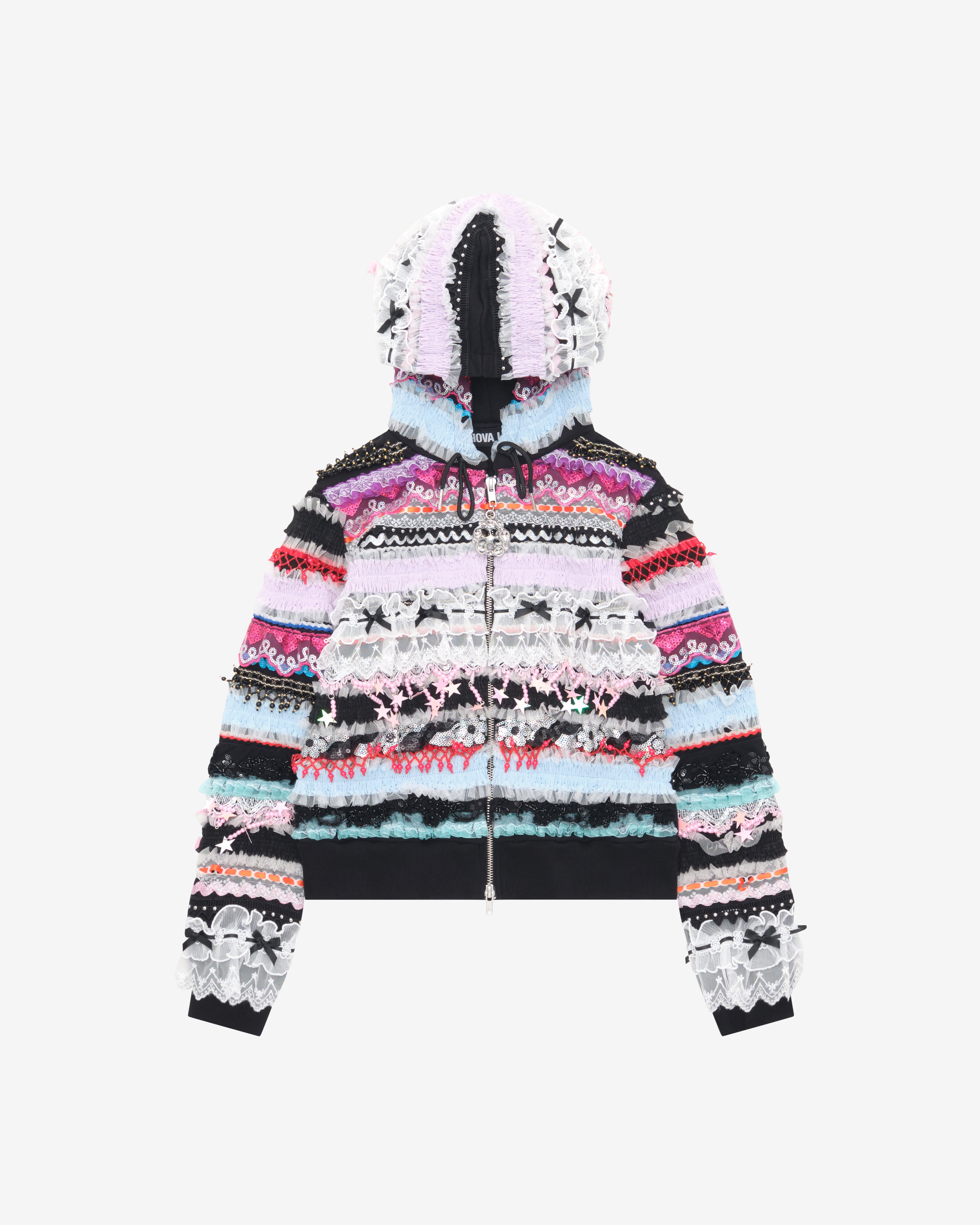Chopova Lowena: Women's Starbrites Hoodie (Black/Multi) | DSMNY E-SHOP
