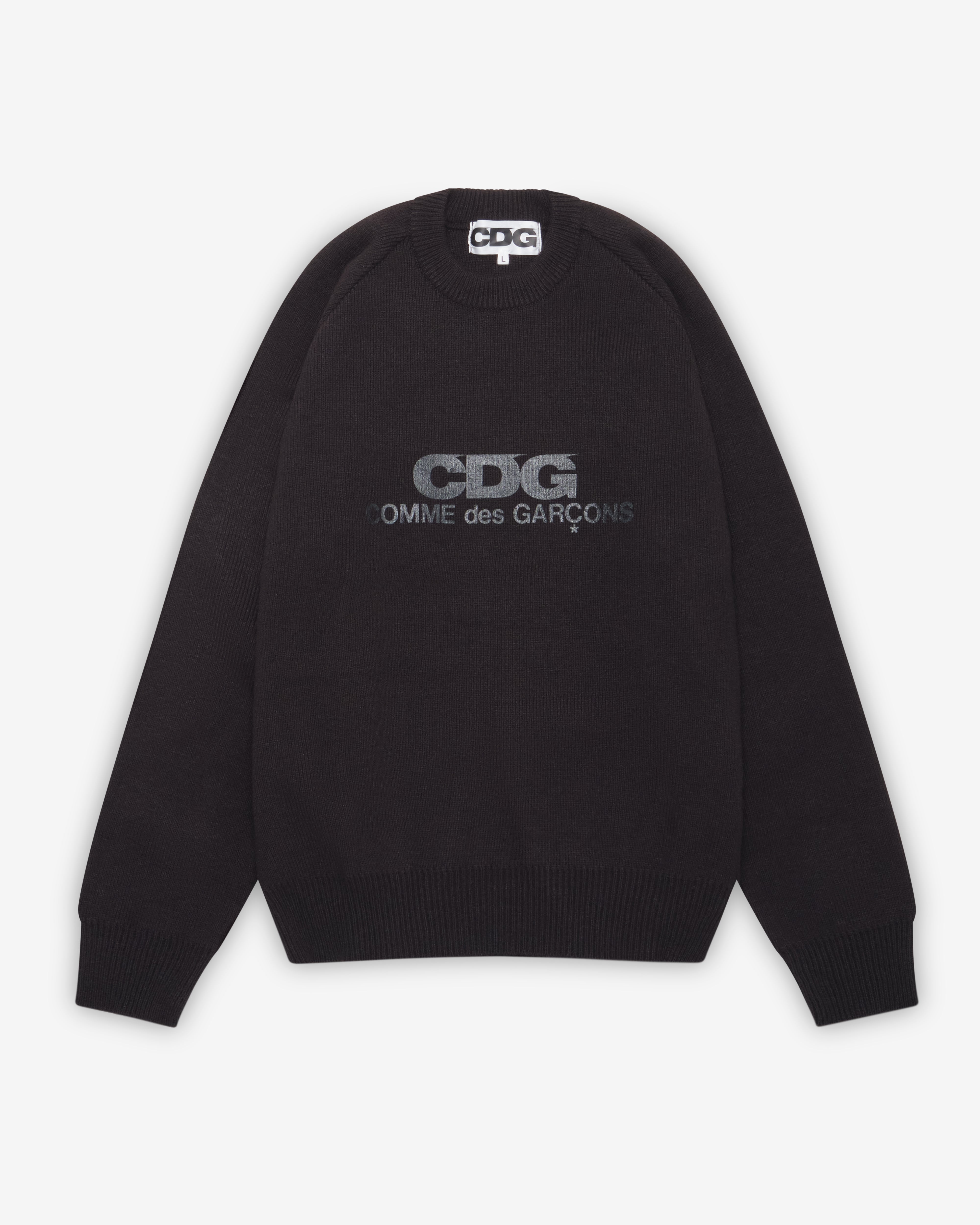 CDG: Rib Stitch School Pullover (Black) | DSMNY E-SHOP