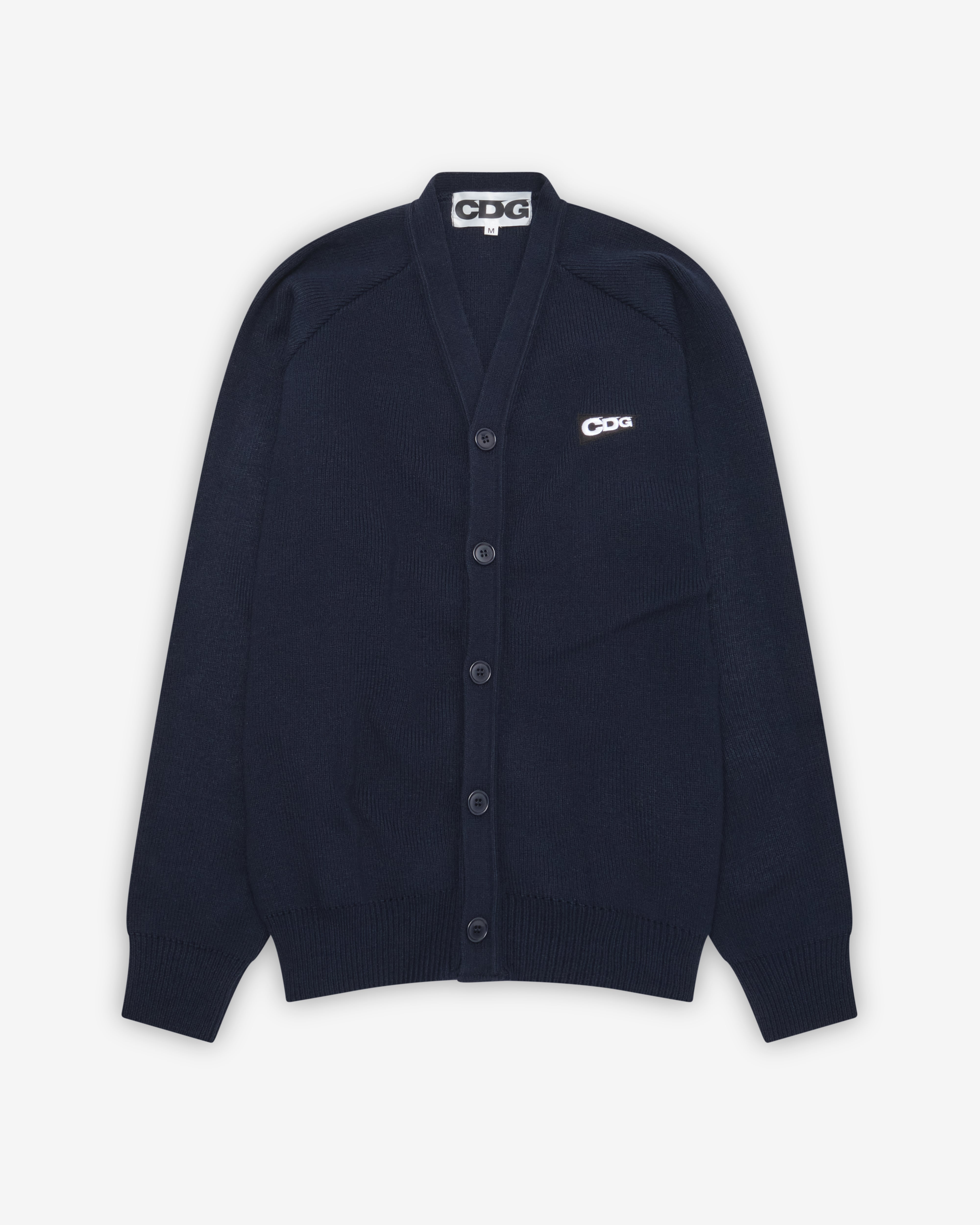 CDG: Patch Cardigan (Navy) | DSMNY E-SHOP