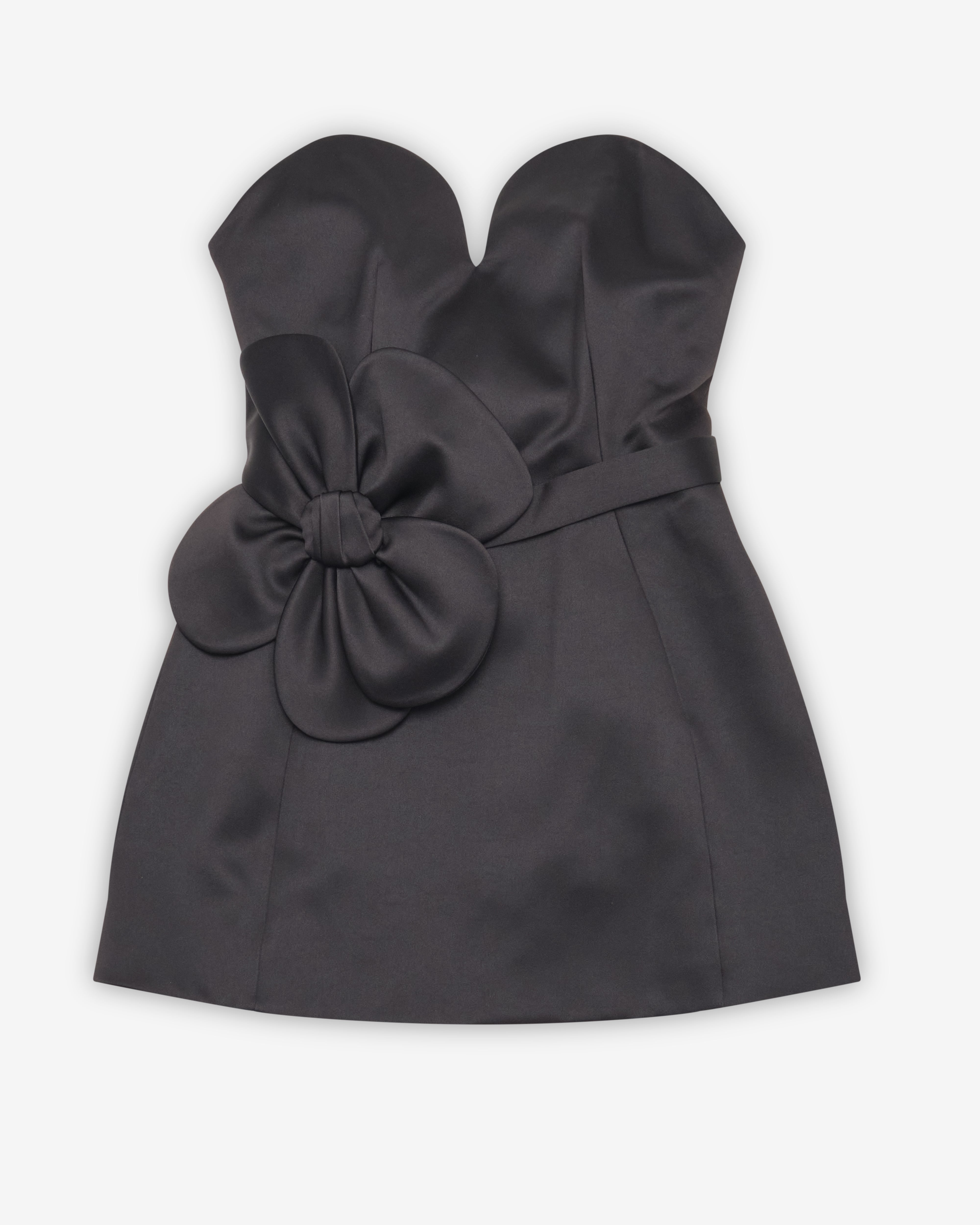 marc jacobs long sleeve belted mini dress Marc Jacobs: Women's Satin Daisy Belted Dress (Black)