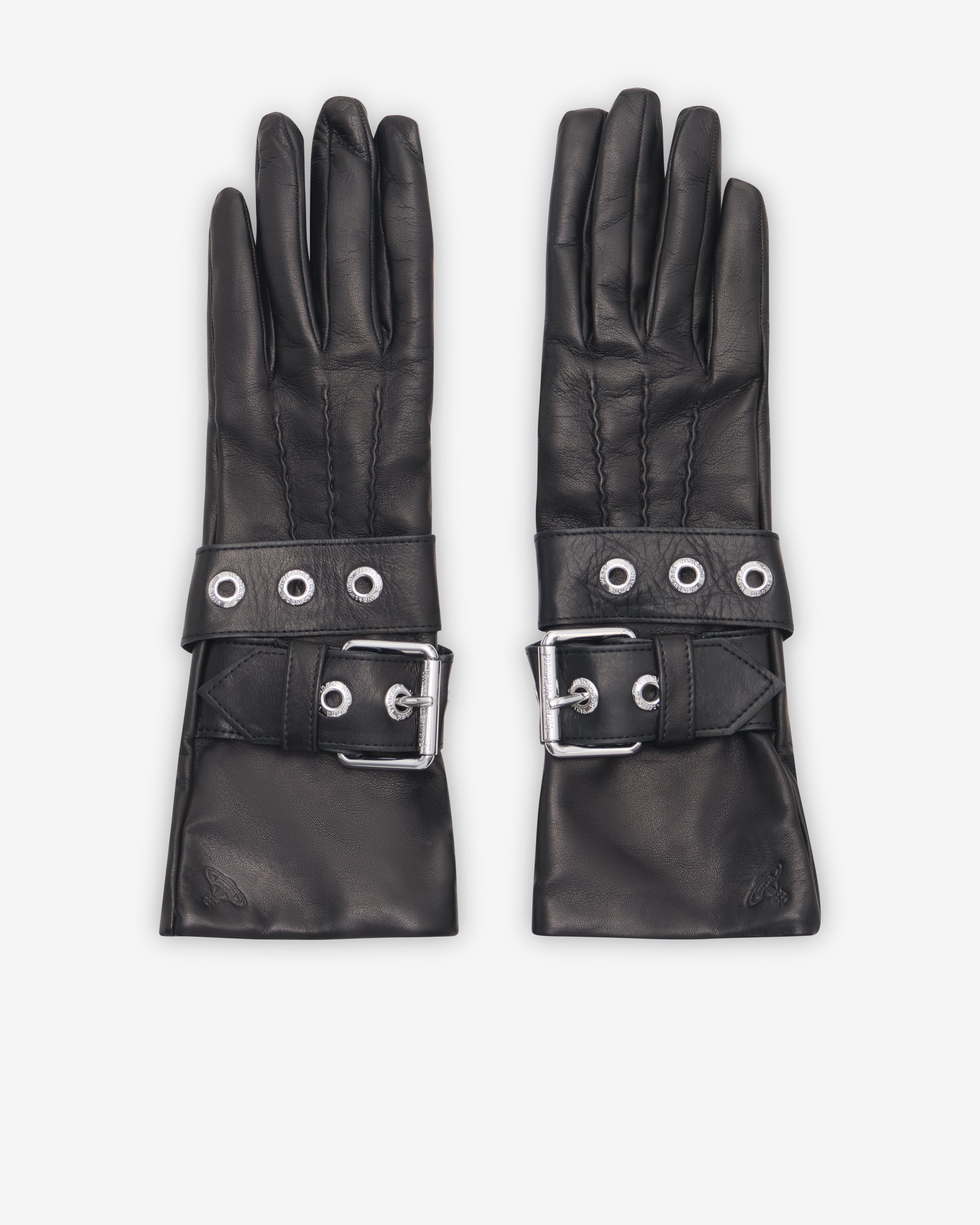 Vivienne Westwood: Women's Belt Buckle Gloves (Black) | DSMNY E-SHOP