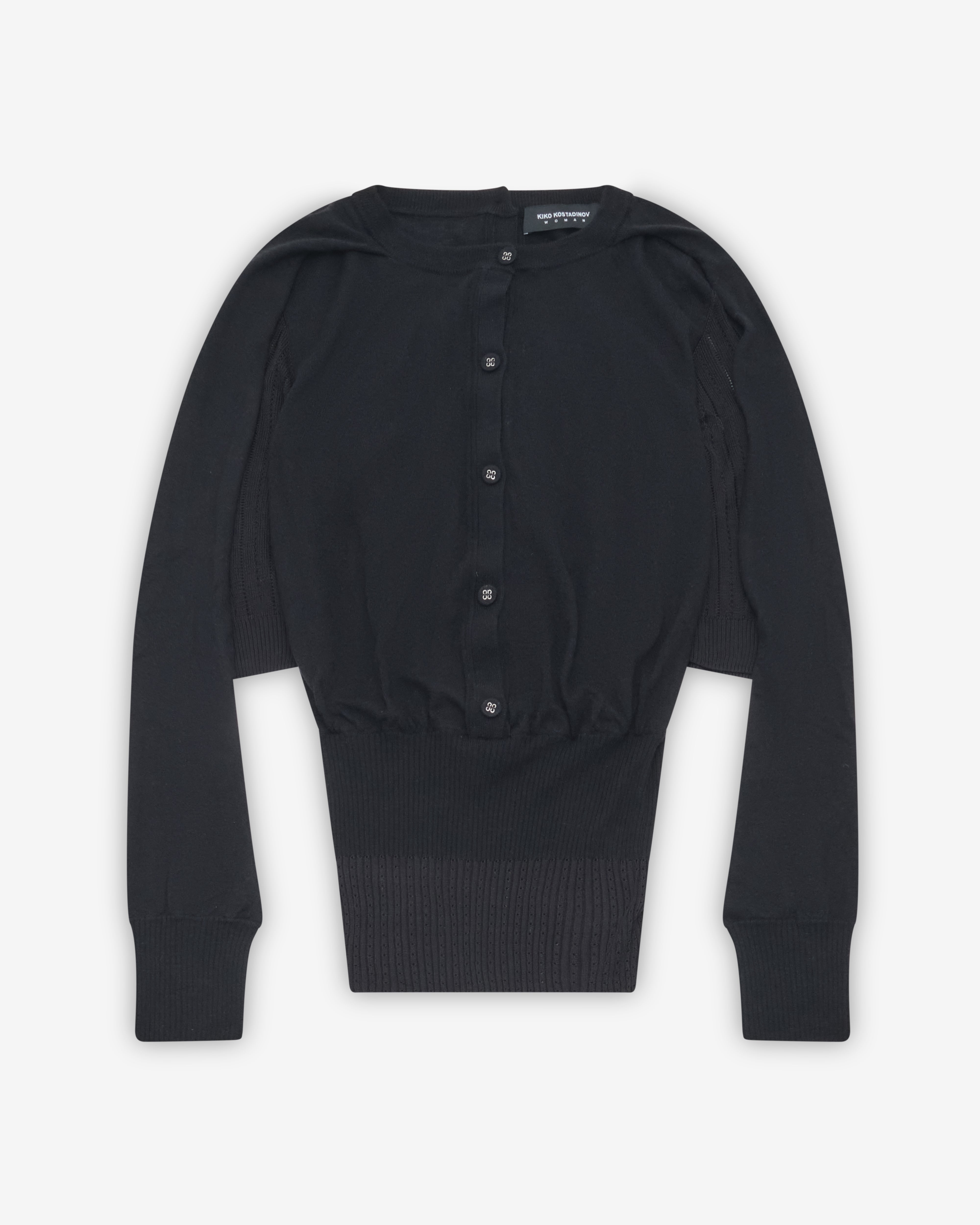 Kiko Kostadinov: Women's Corella Double Sleeve Jumper (Black