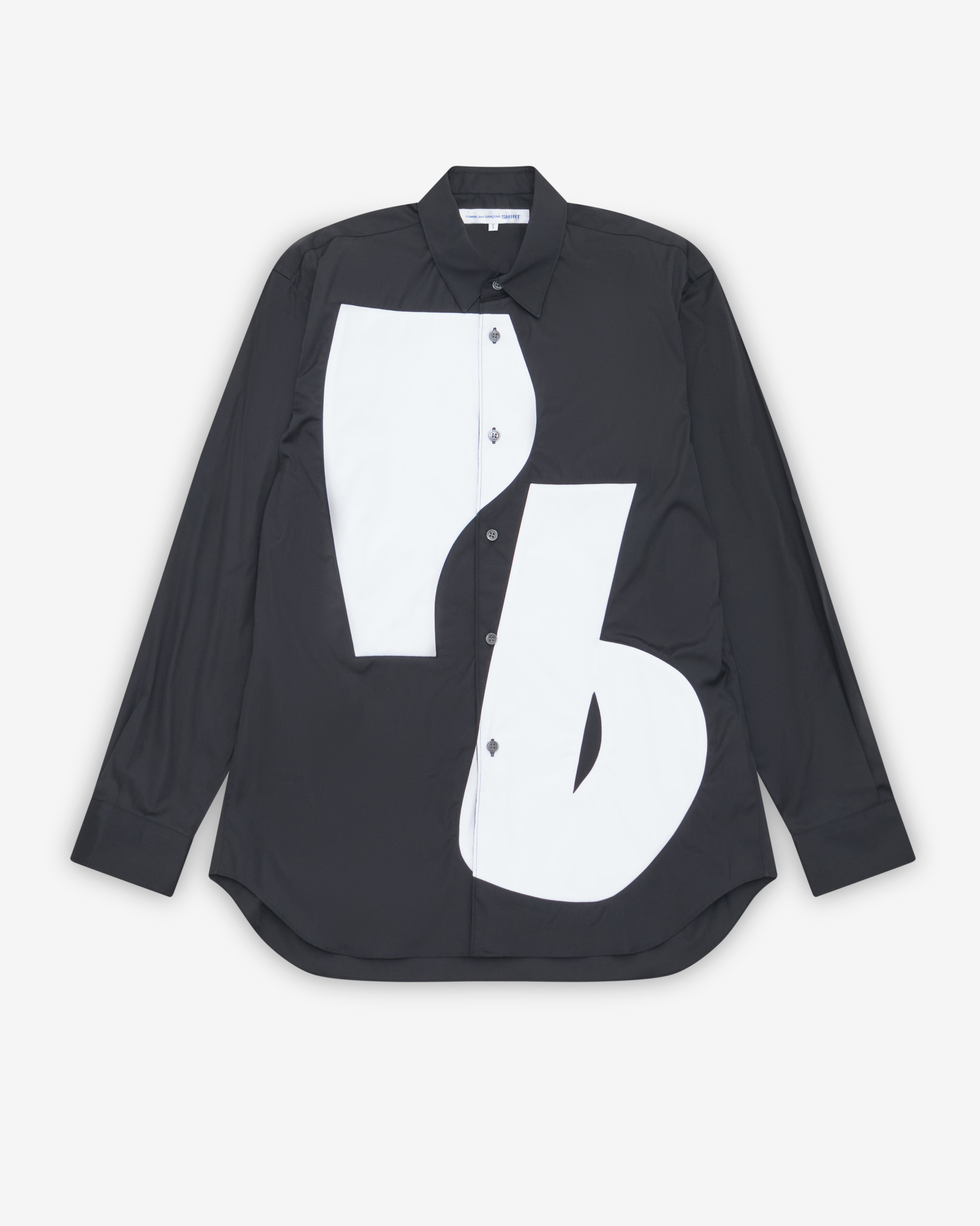 トップス Y2K CDG Homme Plus Dot Raglan Shirt CDG Shirt: Men's Graphic Panel Shirt (Black/White) | DSMNY E-SHOP