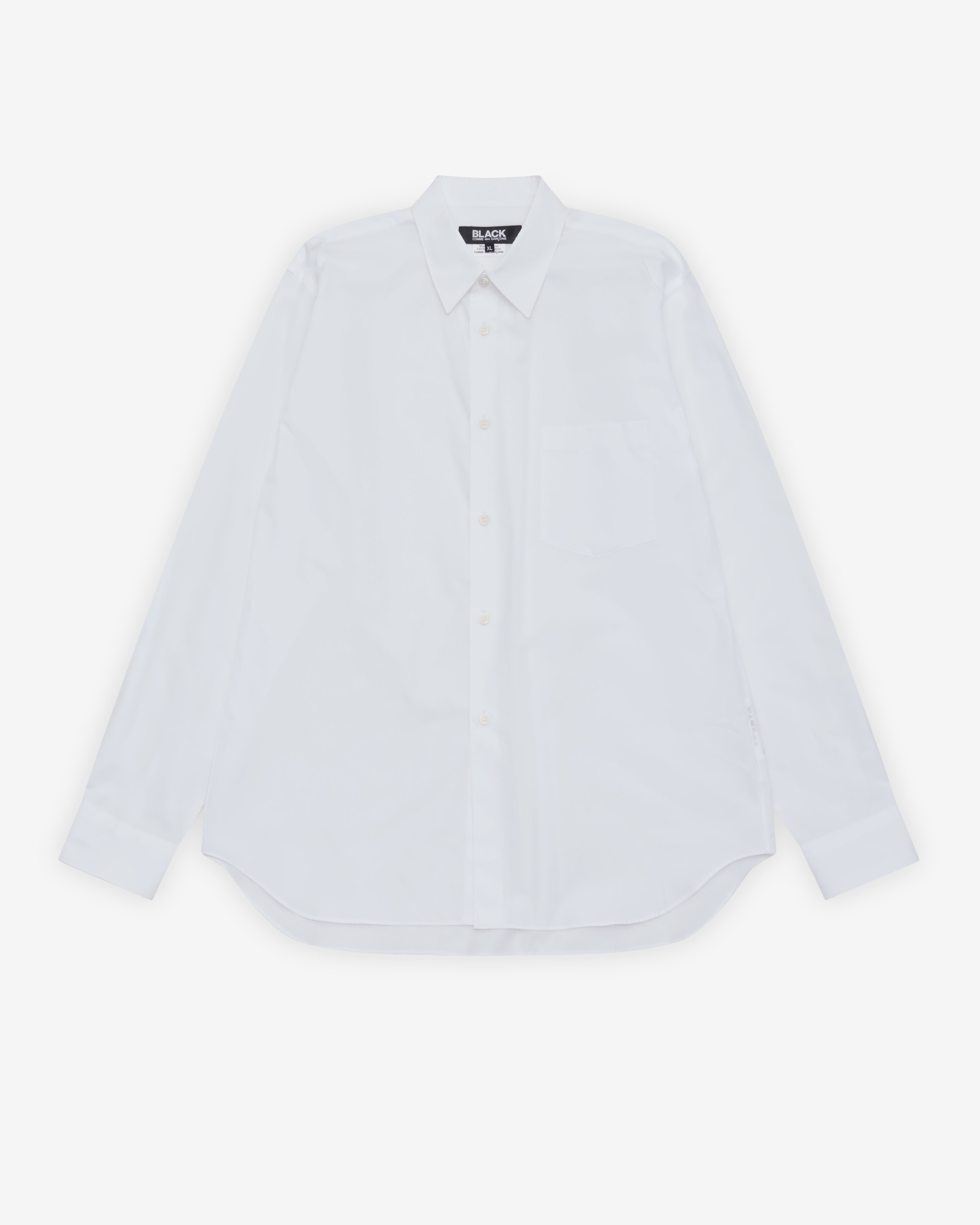Black Comme des Garçons: Classic Blouse (White) | DSMNY E-SHOP