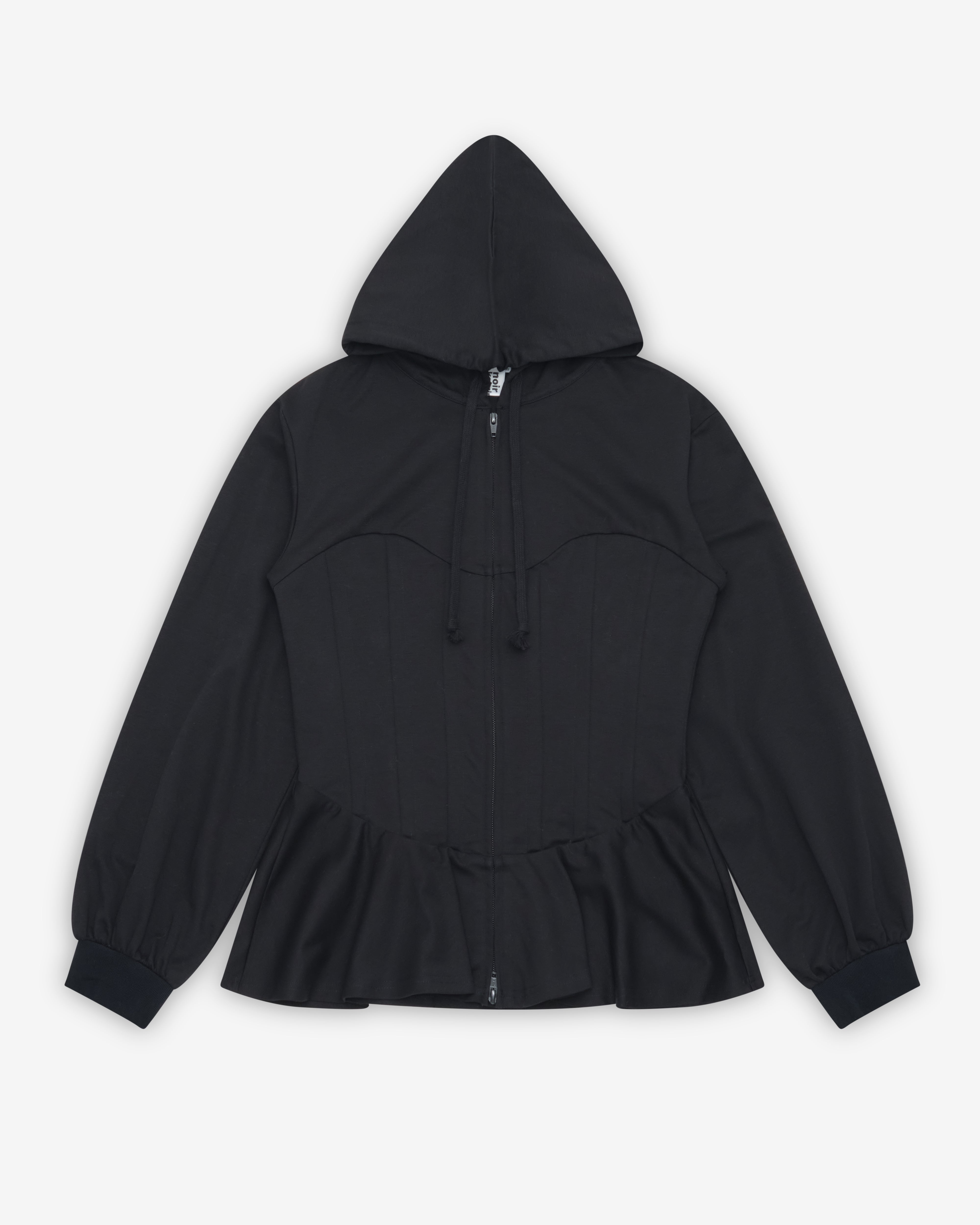 Noir Kei Ninomiya: Women's Corset Sweatshirt (Black) | DSMNY E-SHOP