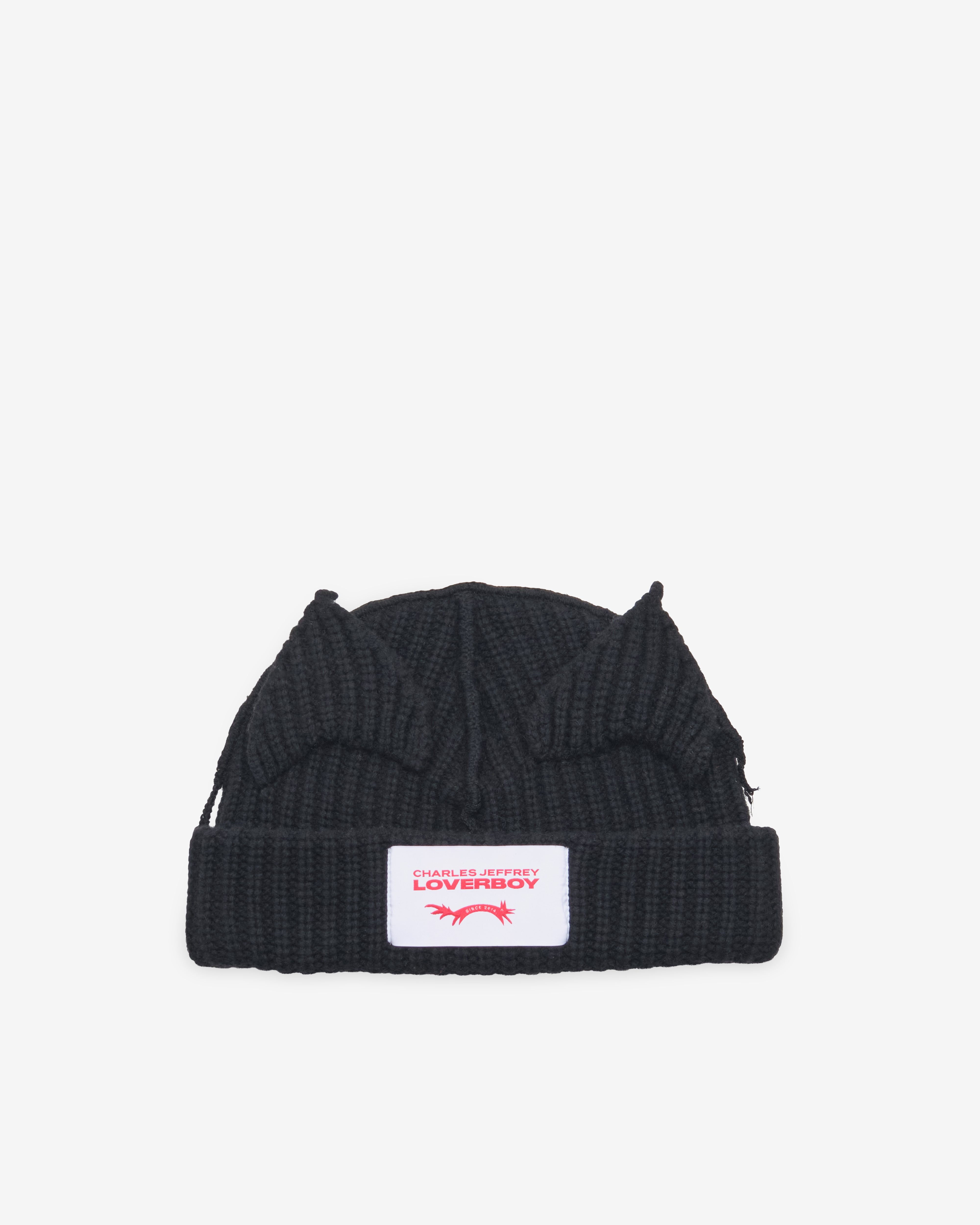 Charles Jeffrey Loverboy: Men's Chunky Ears Beanie (Black) | DSMNY