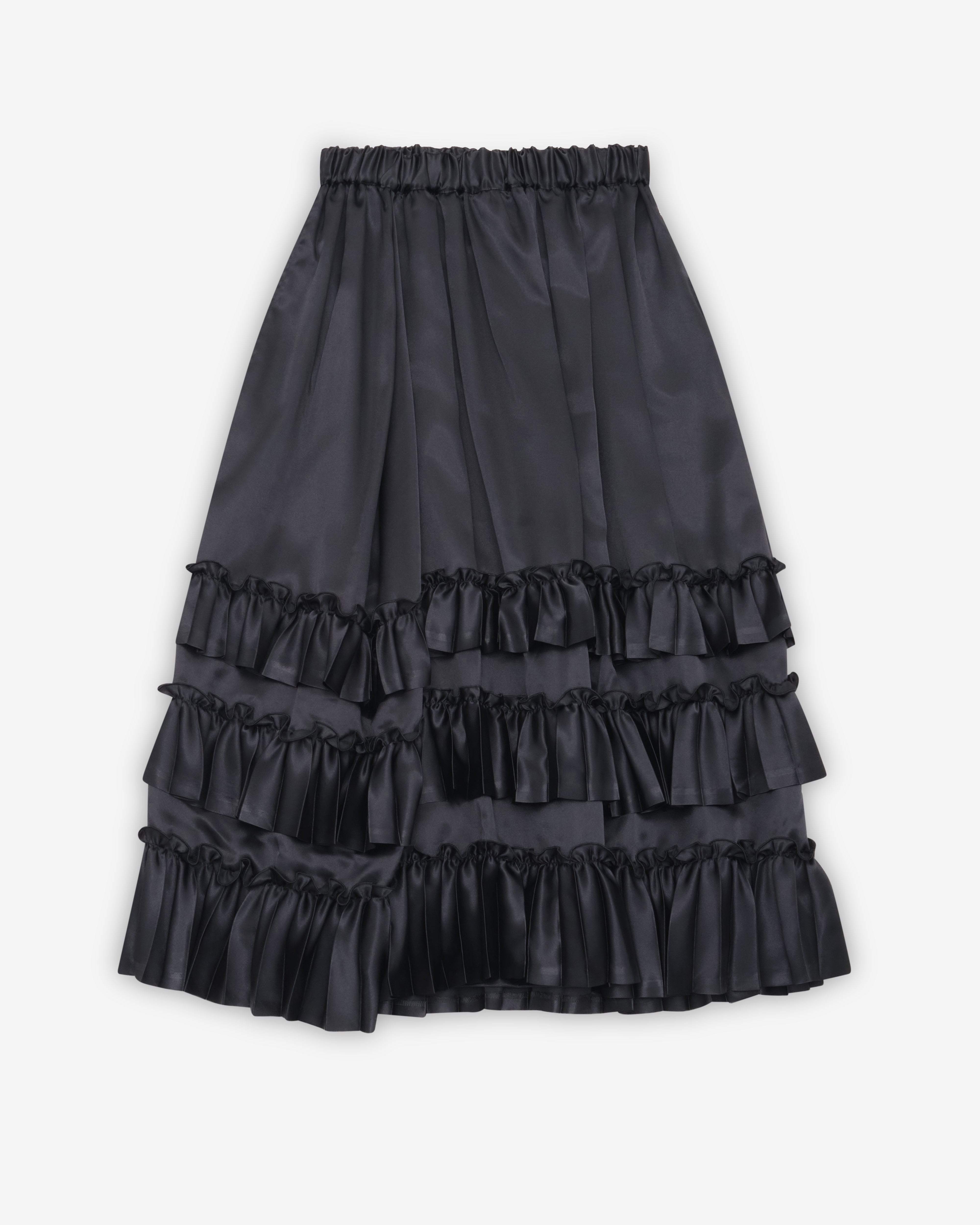 Noir Kei Ninomiya: Women's Ruffled Skirt (Black) | DSMNY E-SHOP