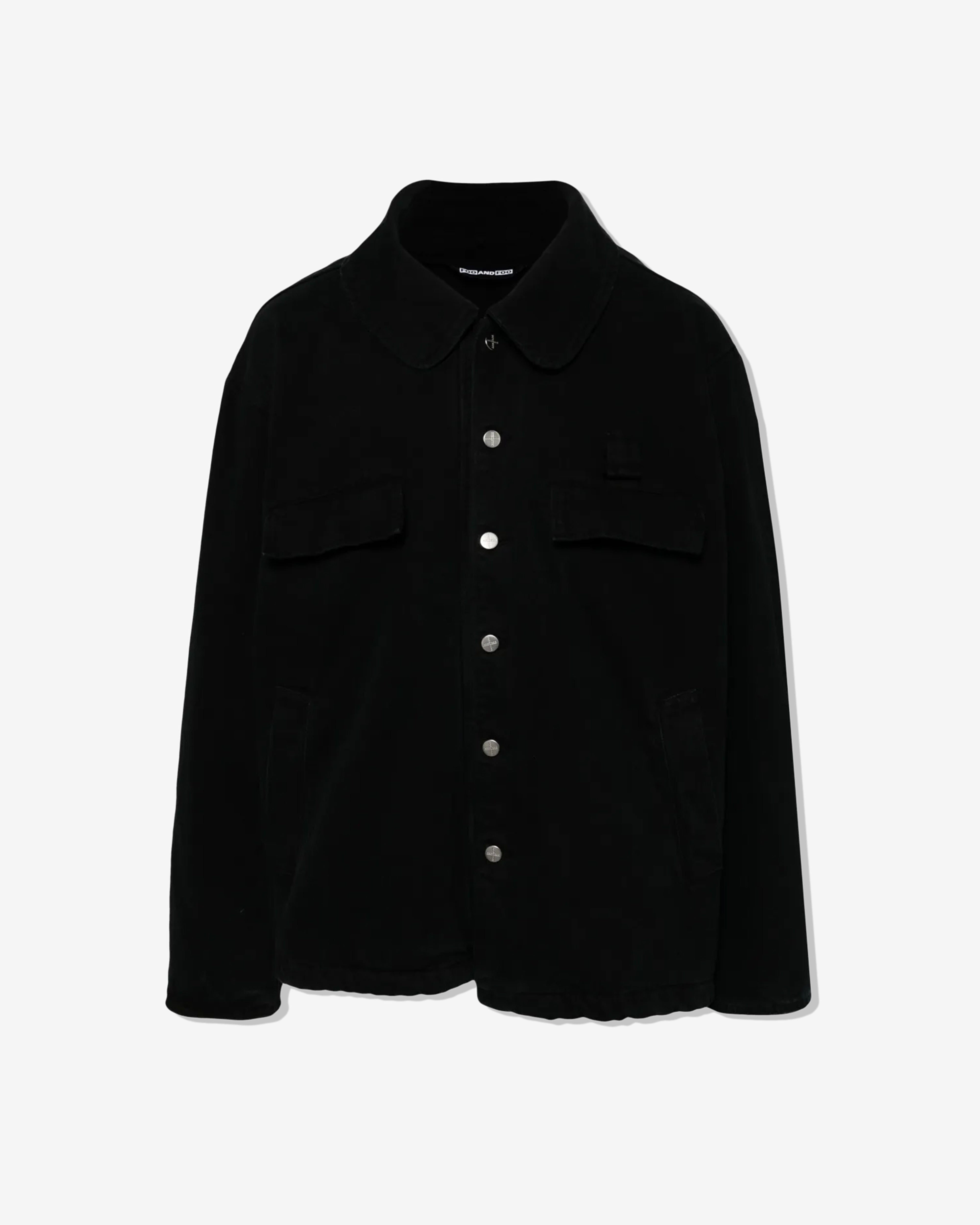 FOO AND FOO ブラックジャケット Mサイズ Foo and Foo: Men's Black Denim Jacket (Black) | DSMNY E-SHOP