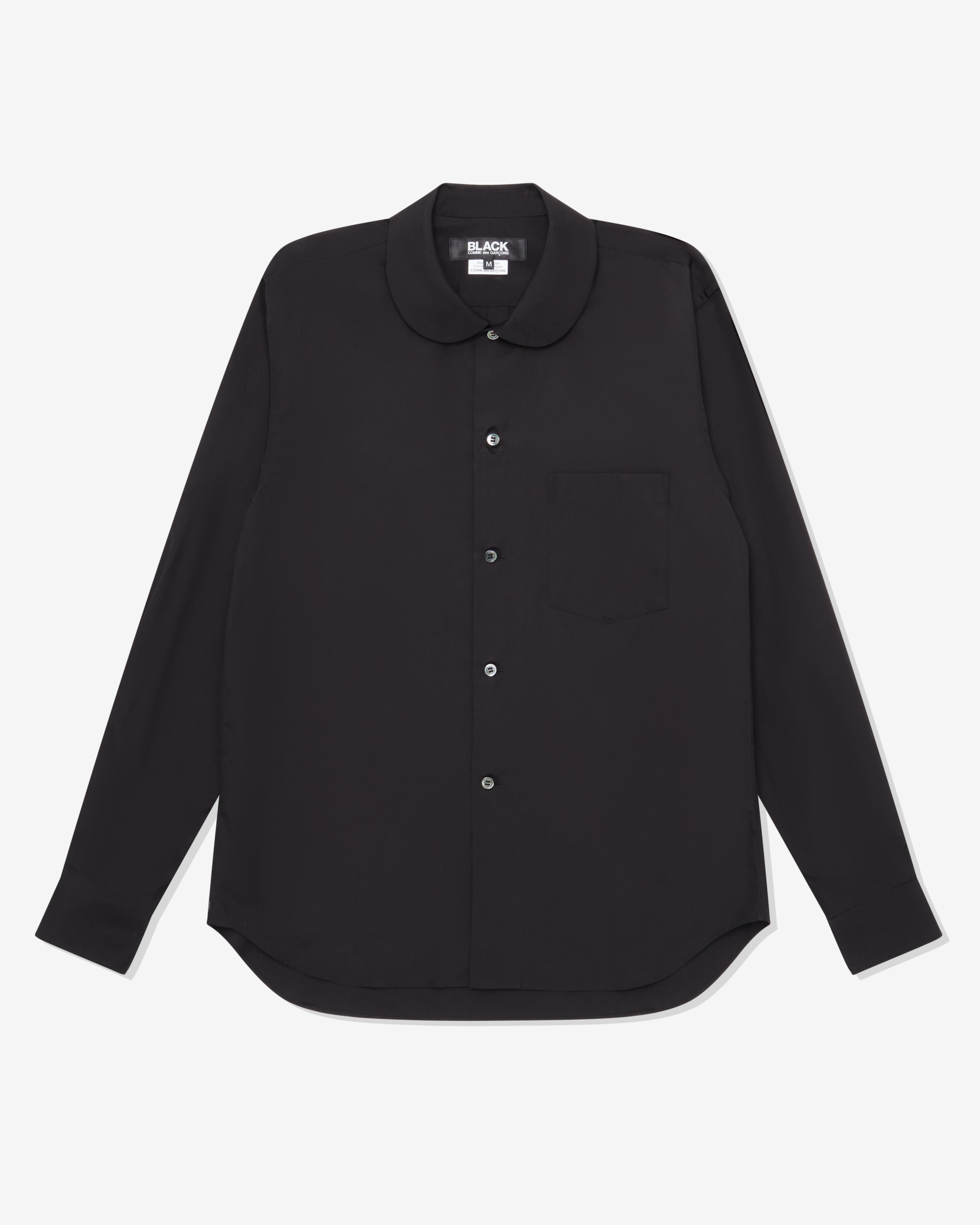 Black Comme des Garçons: Peter Pan Collar Blouse (Black) | DSMNY E