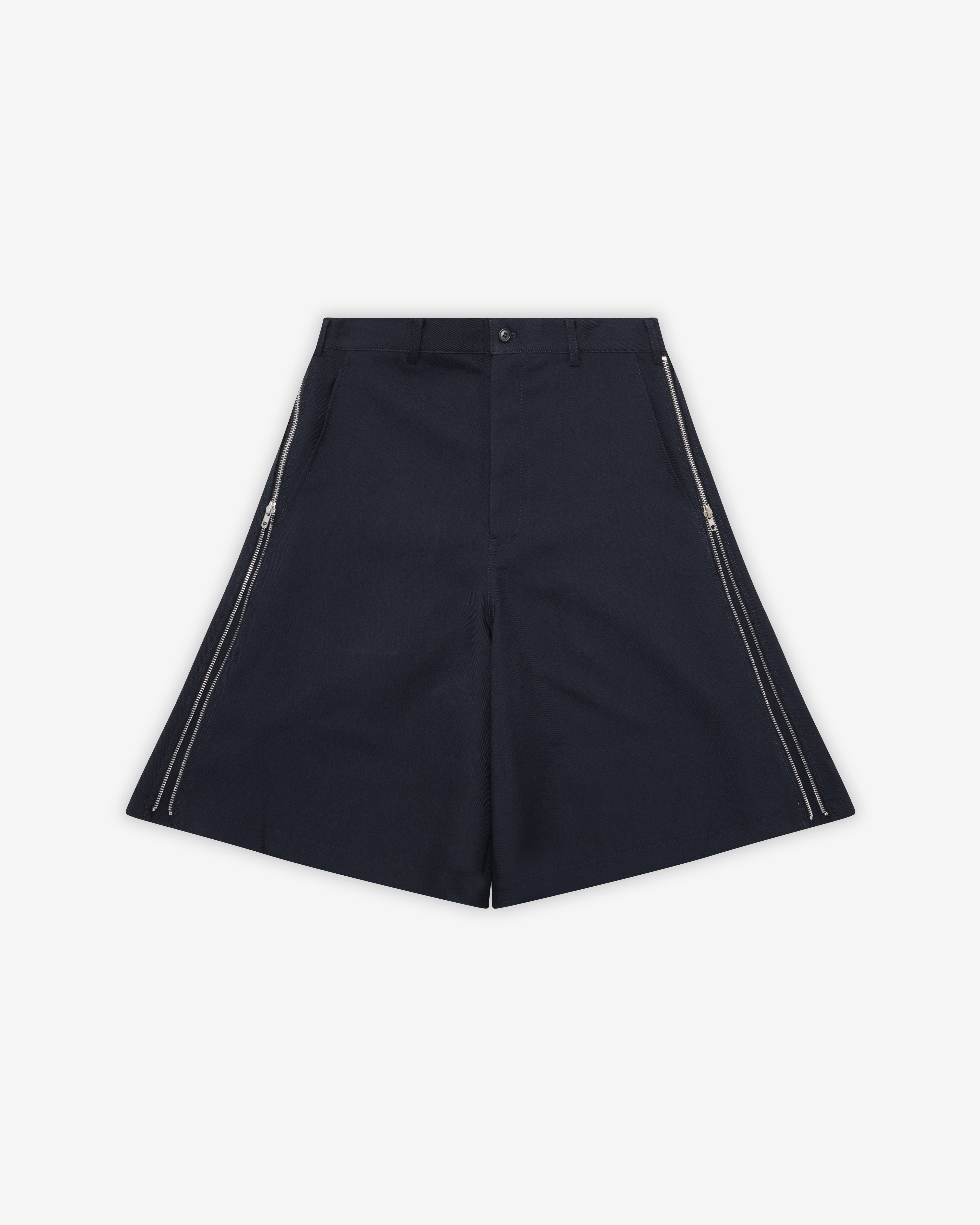 CDG Shirt: Men's Zip Shorts (Navy) | DSMNY E-SHOP