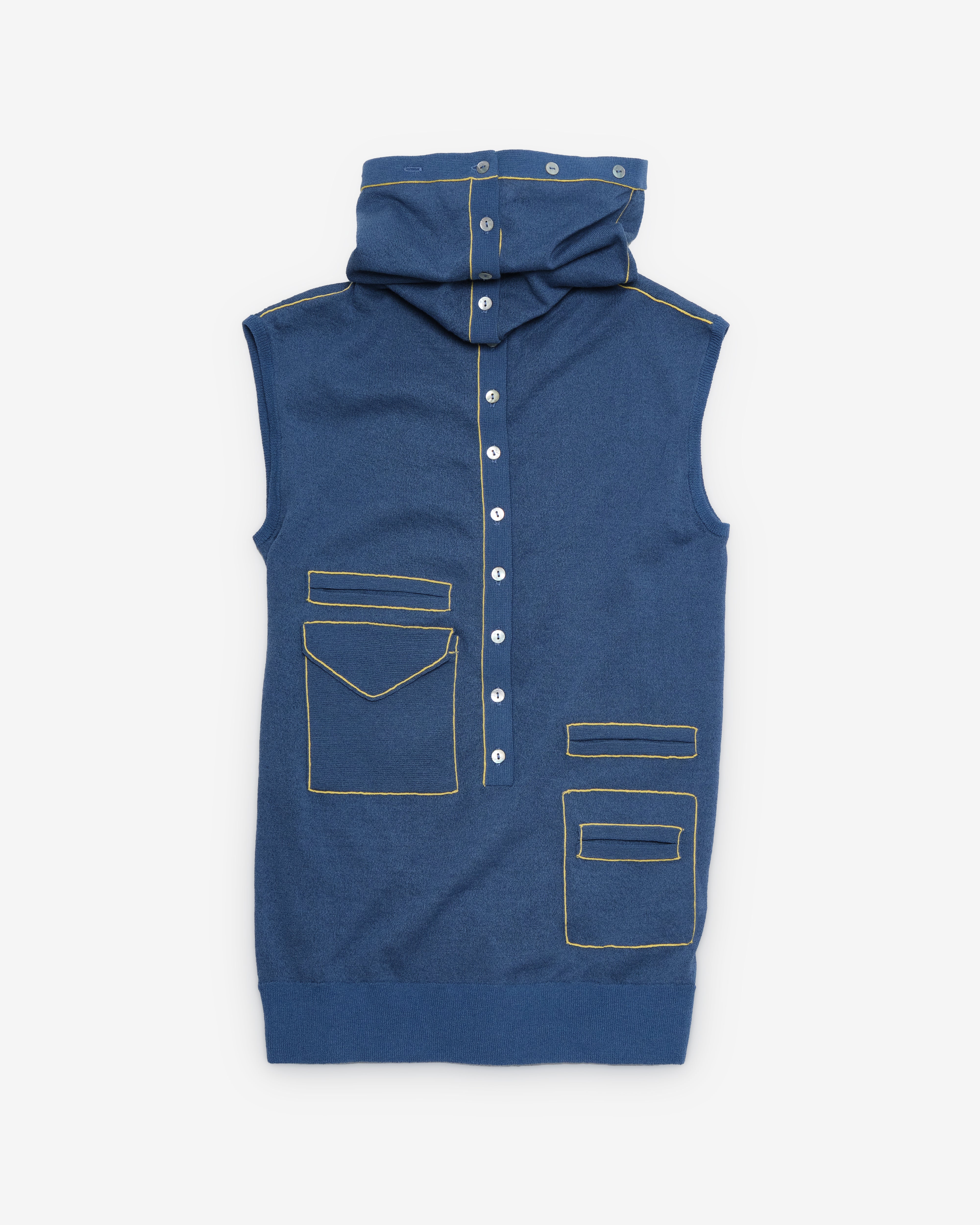 Kiko Kostadinov: Women's Kreiner Knit Rollneck (Denim Blue
