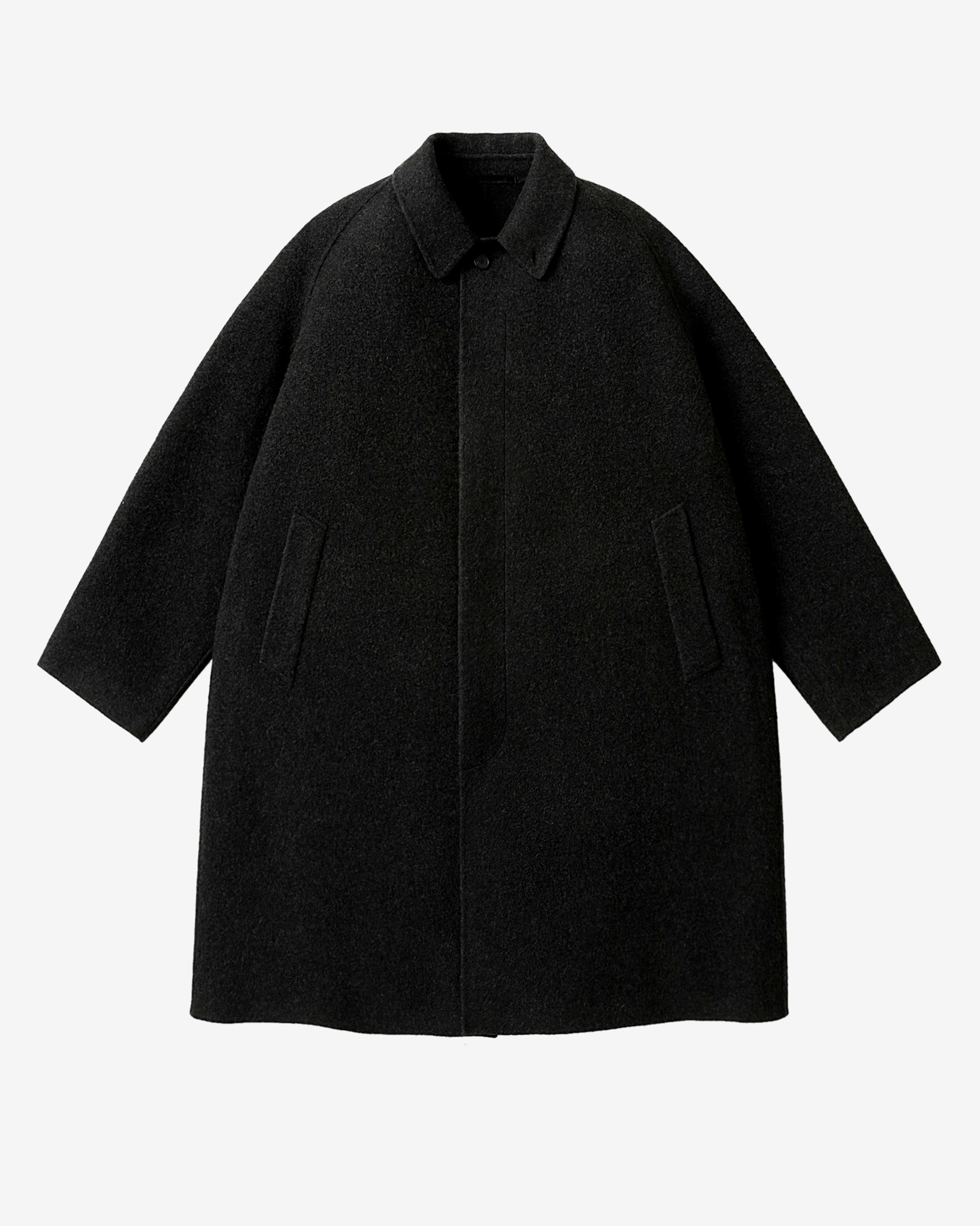 A.Presse: Men's Melton Long Coat (Charcoal) | DSMNY E-SHOP