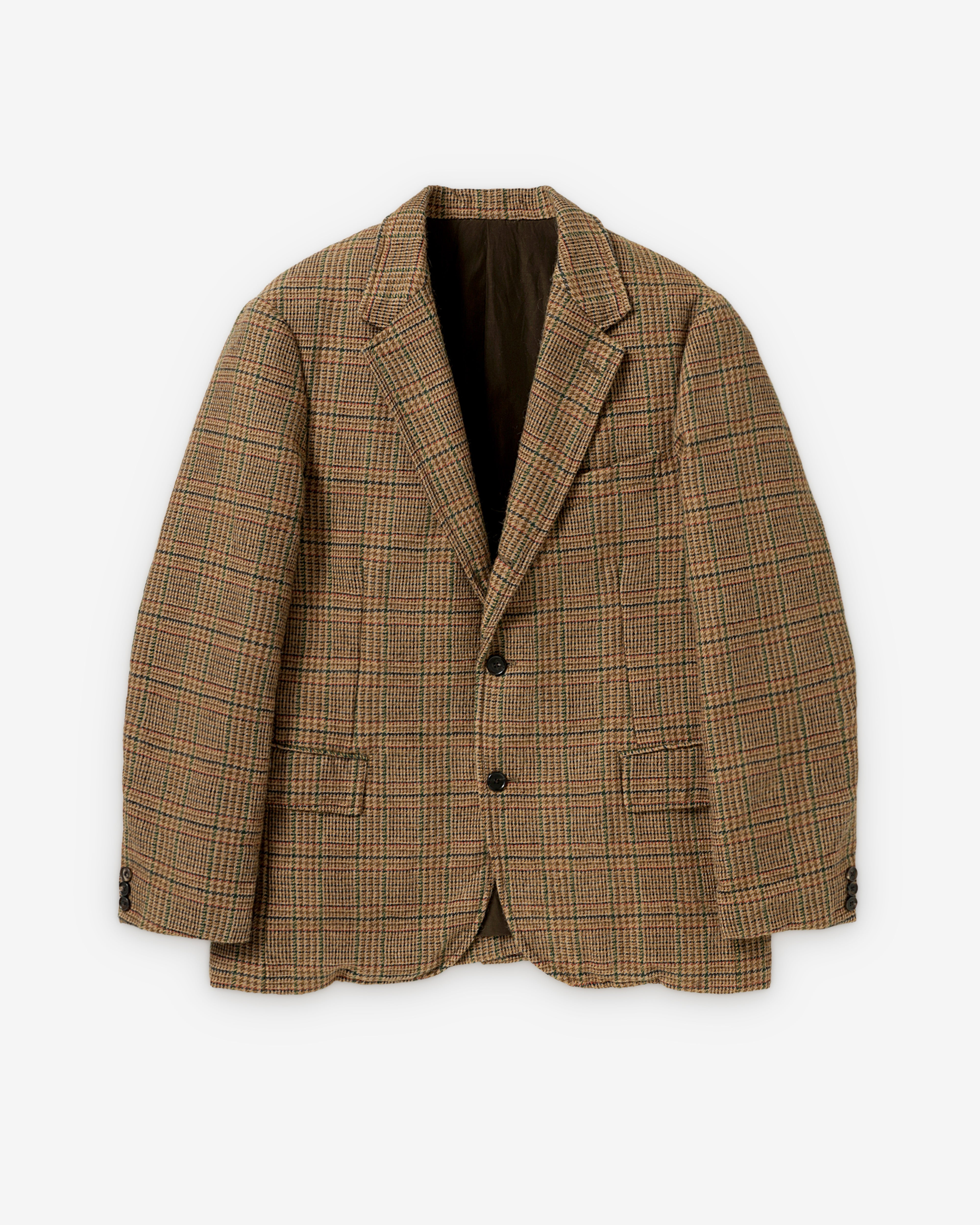 A.Presse: Men's Washed Alpaca Linen Tweed Jacket (Brown) | DSMNY E