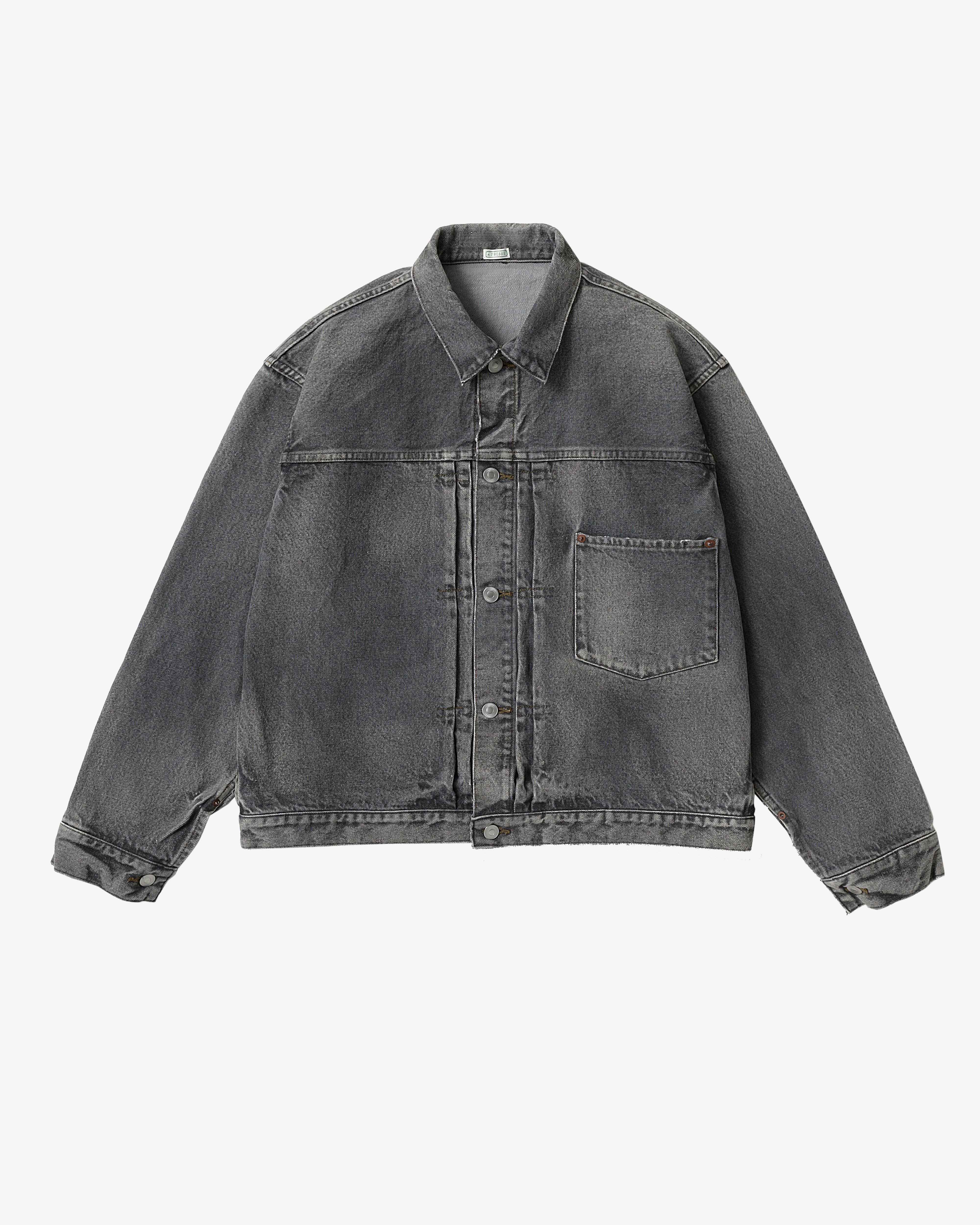 【新品】A.PRESSE Vintage Gray Denim Jacket A.Presse: Men's 1st Type Denim Jacket (Gray) | DSMNY E-SHOP