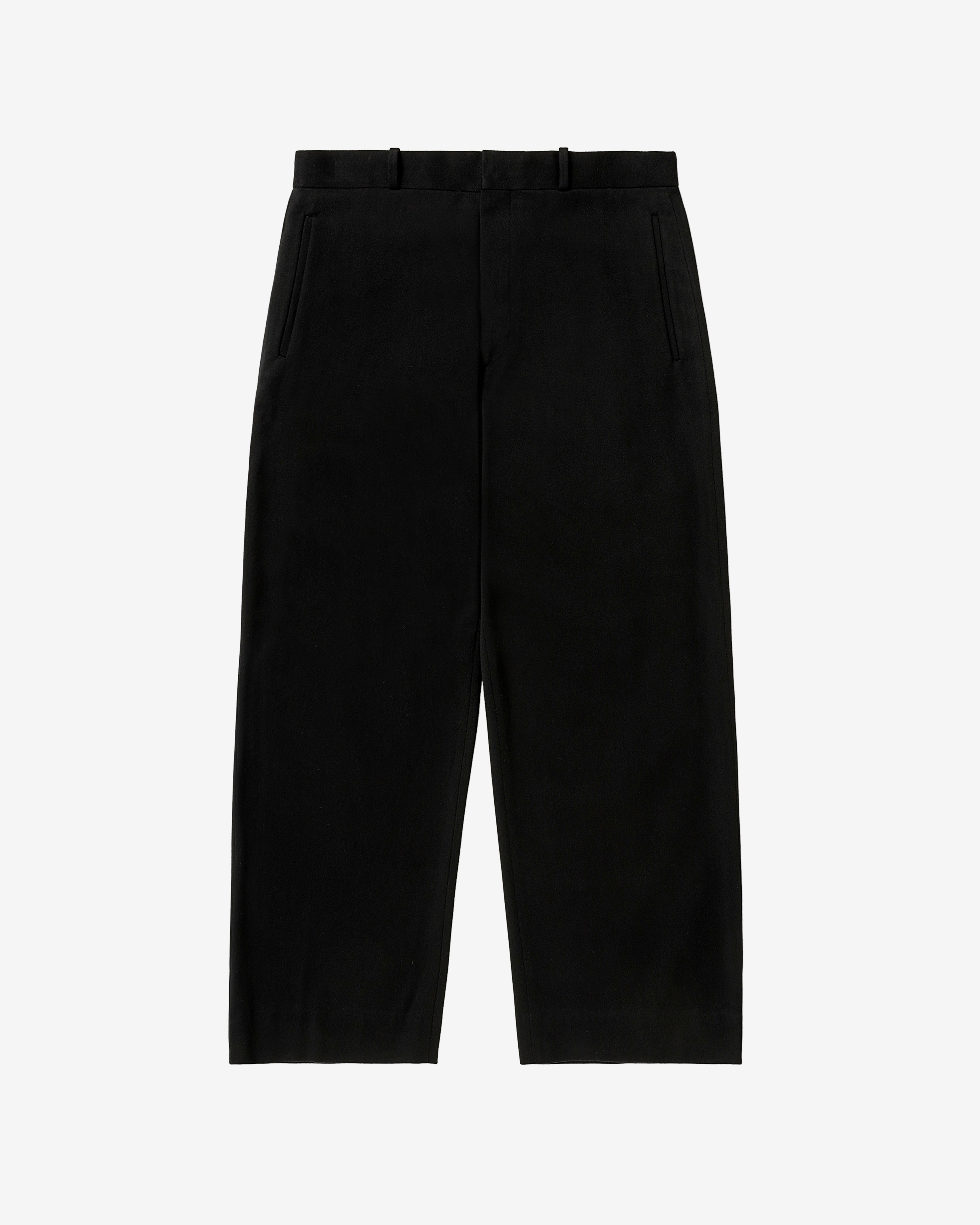 A.Presse: Men's Cotton Silk Twill Wide Trouser (Black) | DSMNY E-SHOP