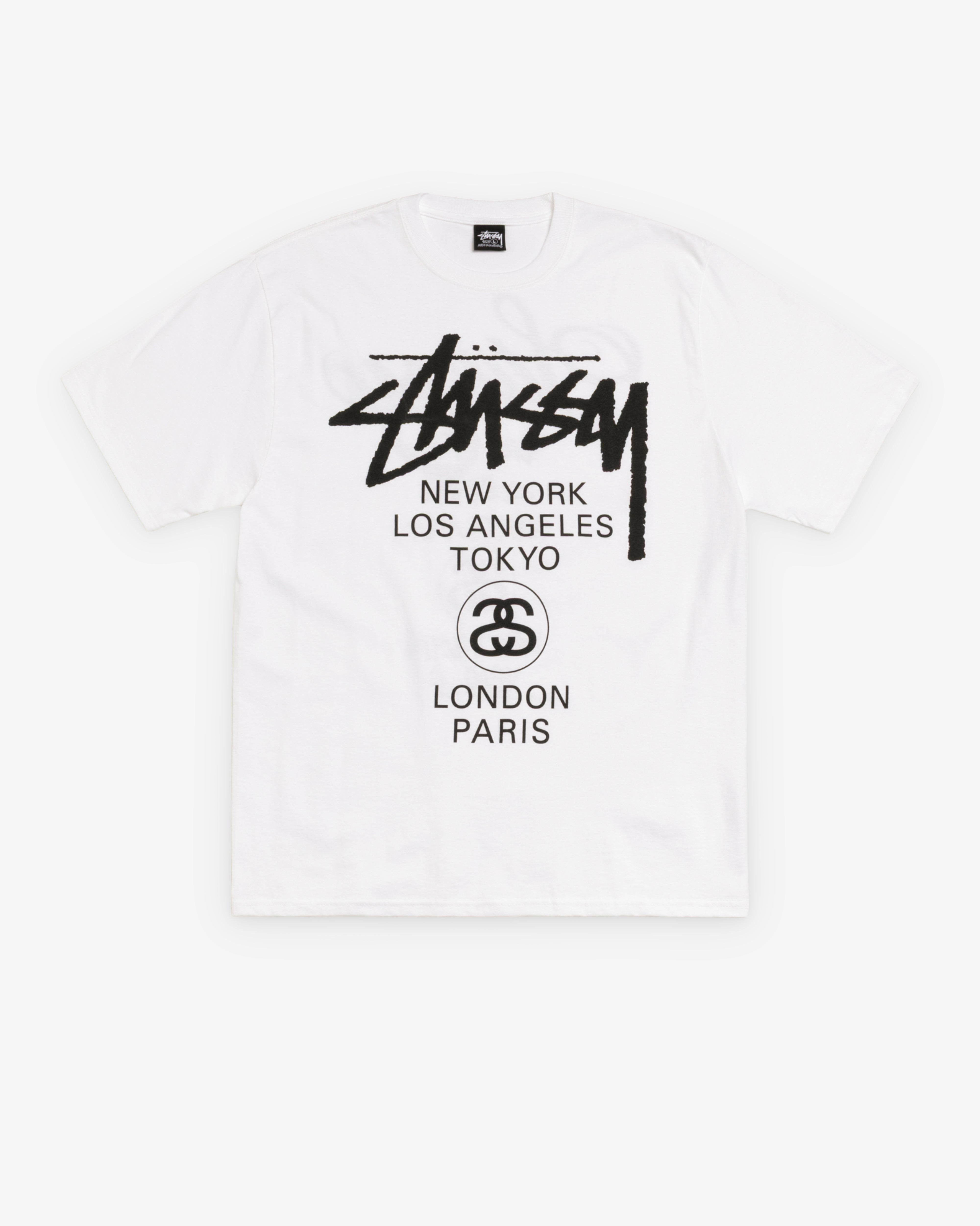 Stüssy: World Tour T-Shirt (White) | DSMNY E-SHOP