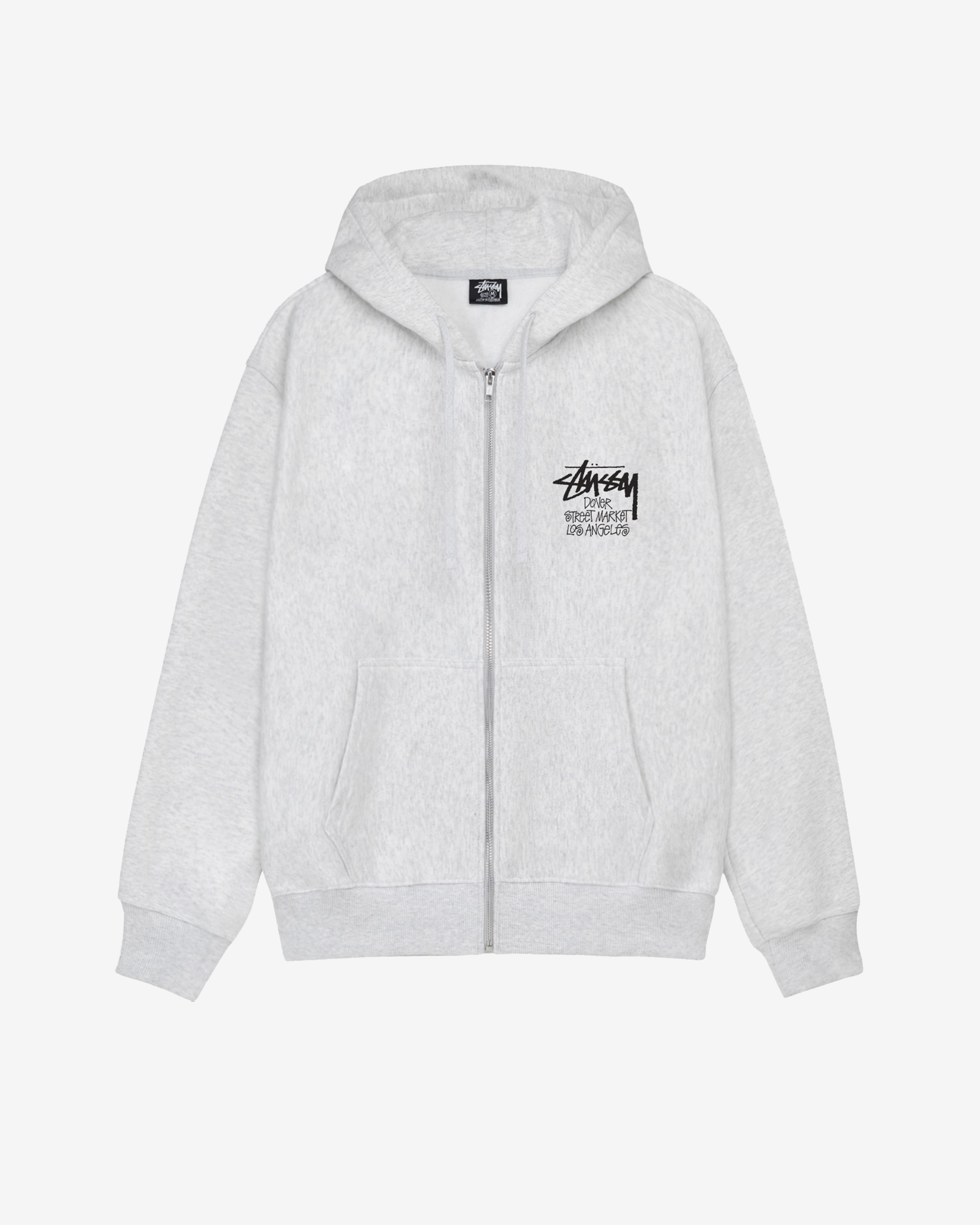 Stüssy: Men's DSM Los Angeles Zip Hood (Ash Heather) DSMNY E-SHOP