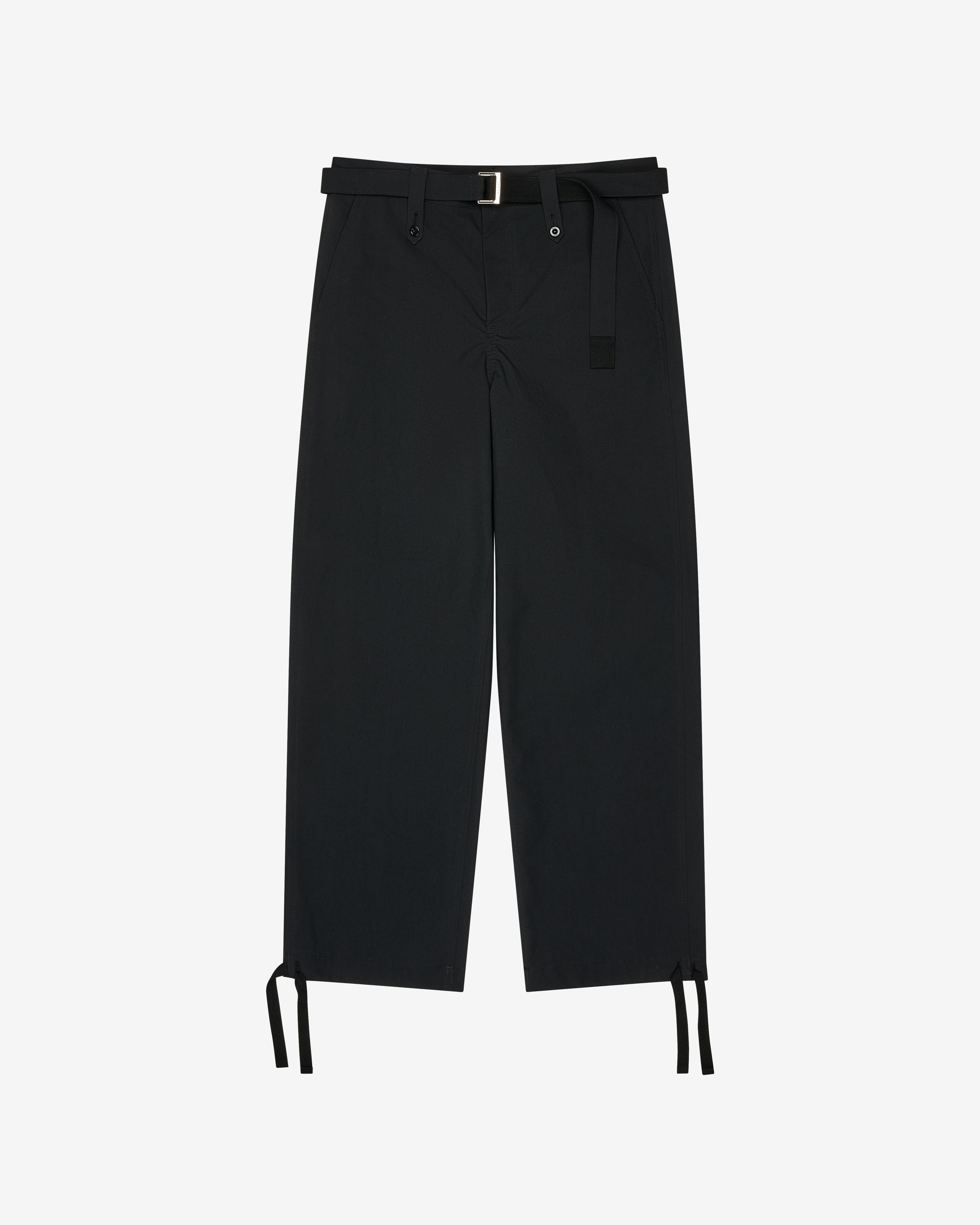 Sacai: Men's Weathercloth Pants (Black) | DSMNY E-SHOP