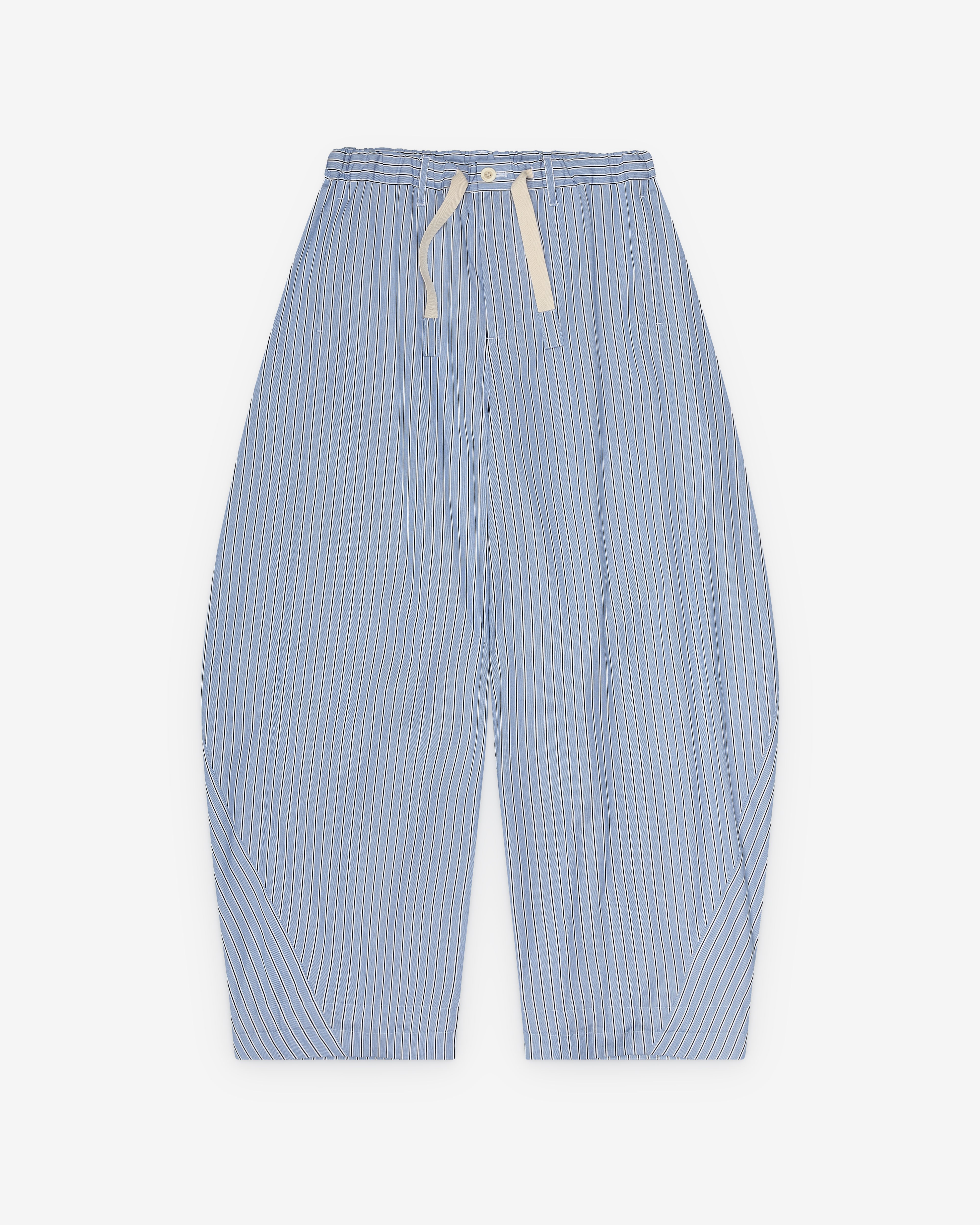 sacai: Men's Poplin Pants (Light Blue Stripe) | DSMNY E-SHOP