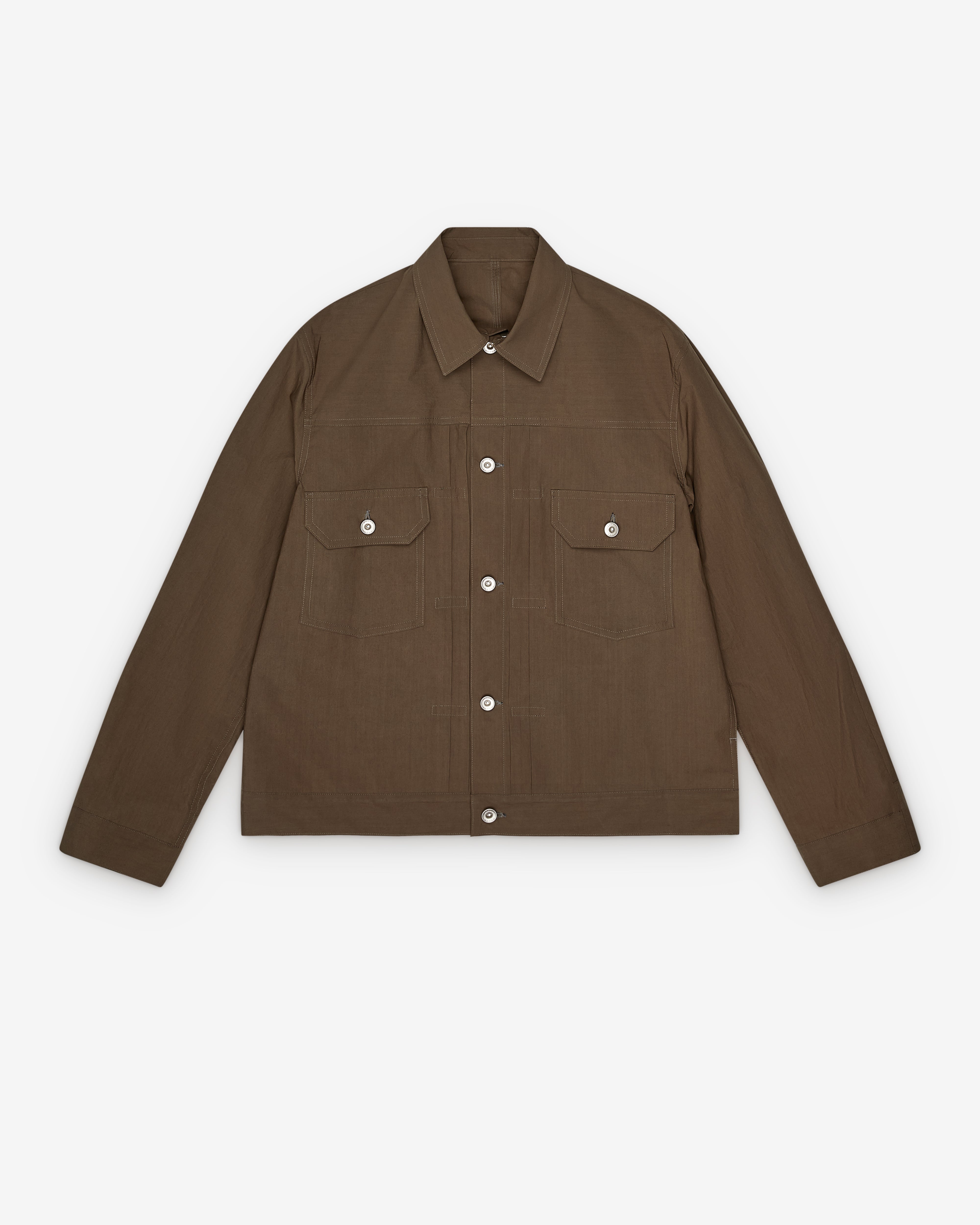 Sacai: Men's Cotton Typewriter Jacket (Taupe) | DSMNY E-SHOP