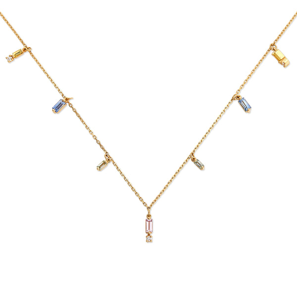 Suzanne Kalan - Sapphire Diamond Dangle Necklace