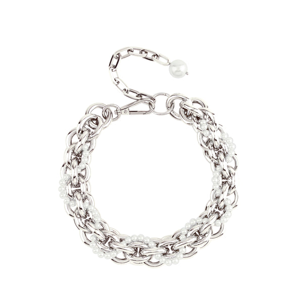 Simone Rocha - Women’s Chain Necklace with Pearl Strand - (Pearl)